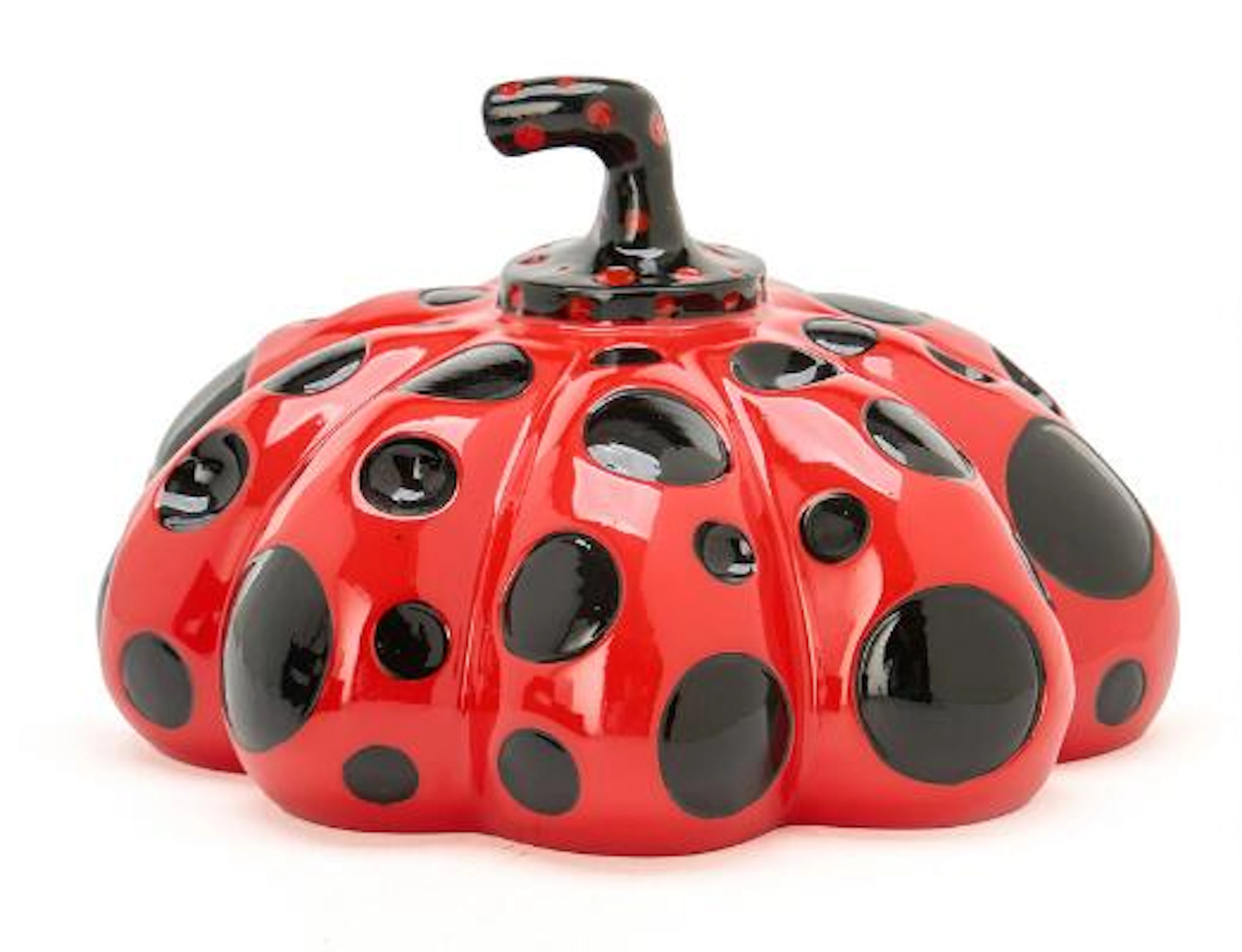 Yayoi Kusama, after: "Naoshima Red Pumpkin", 2015. Stamped. Painted