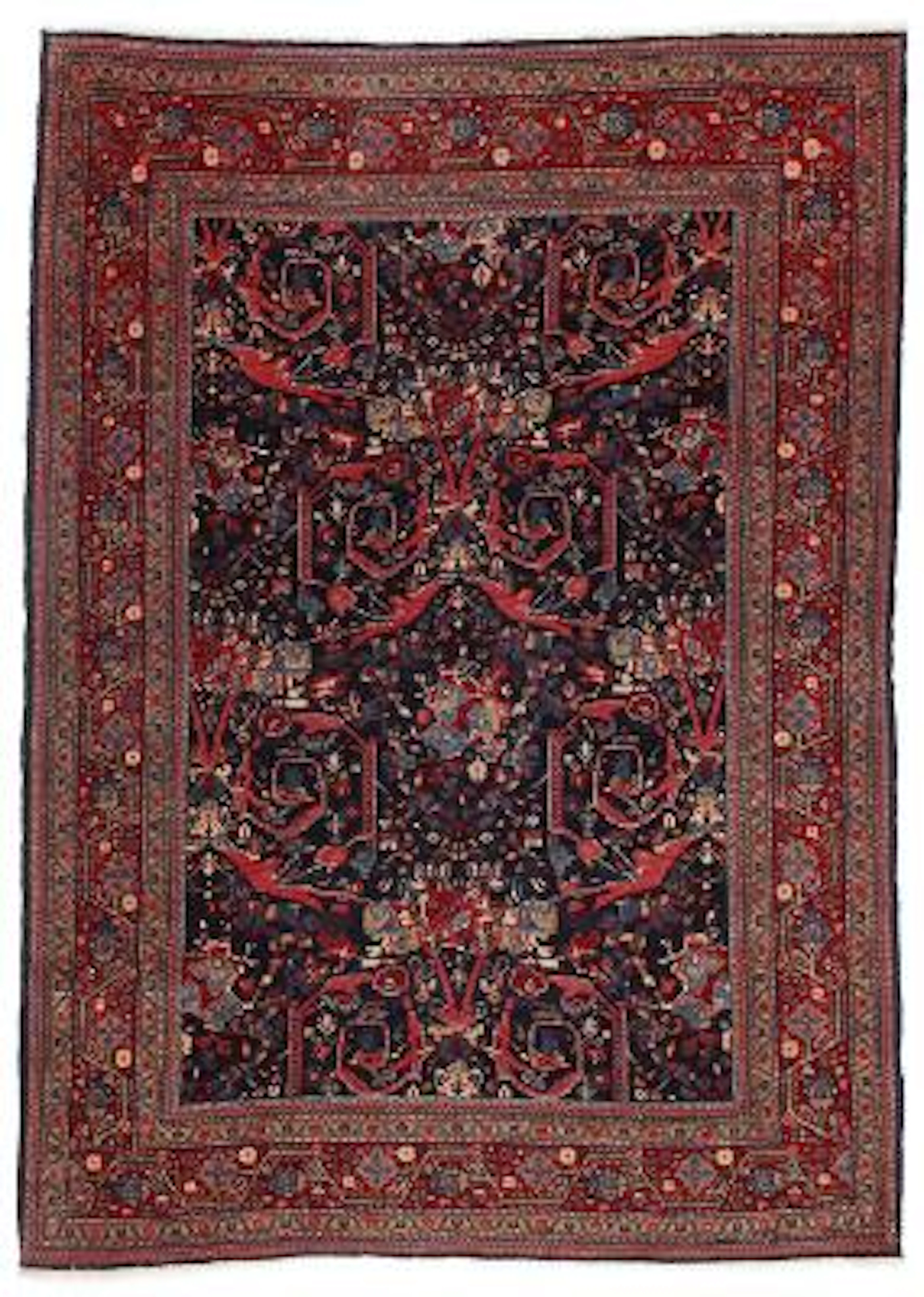 Arak rug, Persia. Classical Mostofi design. Mid-20th century. 140