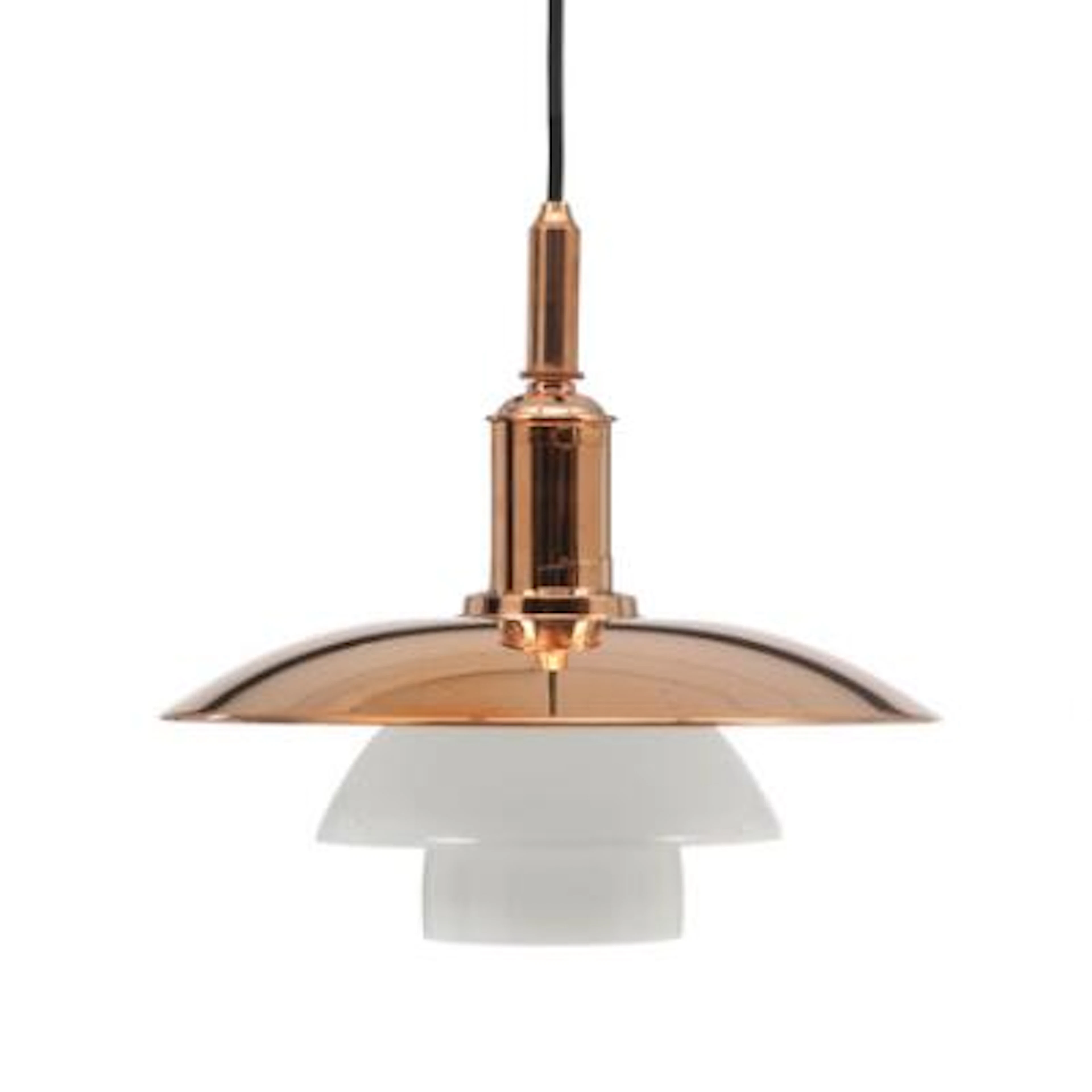 Poul Henningsen: "PH 3½-3 Jubilee pendant". Pendant with copper top-shade