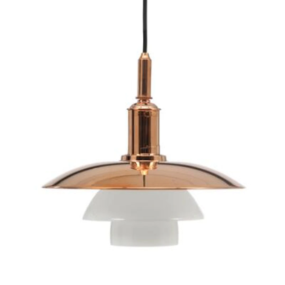 Poul Henningsen: "PH 3½-3 Jubilee pendant". Pendant with copper top-shade