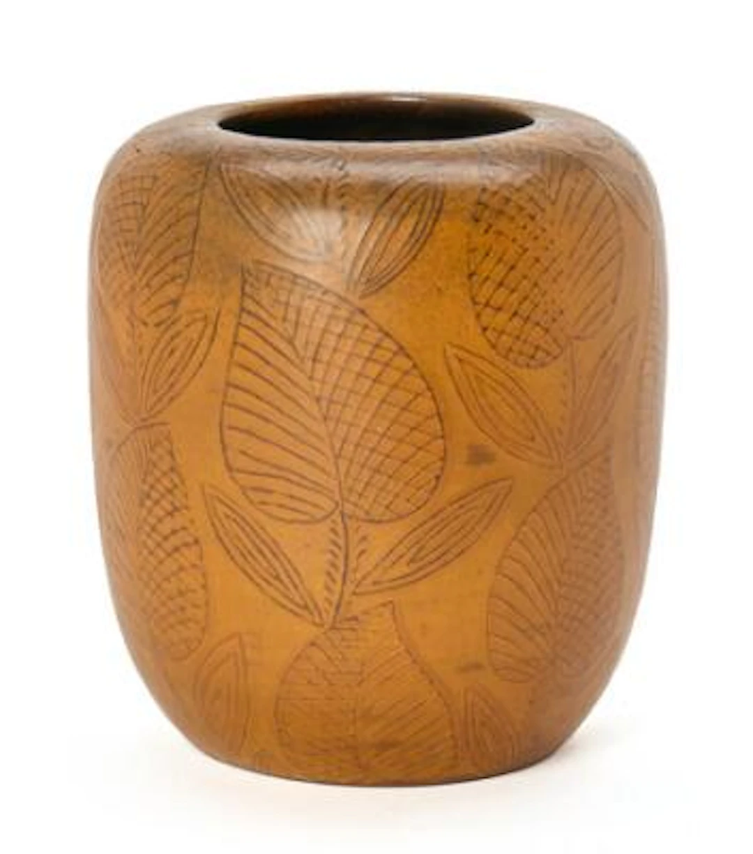 Nils Thorsson: "Løvspring". High-fired earthenware vase decorated