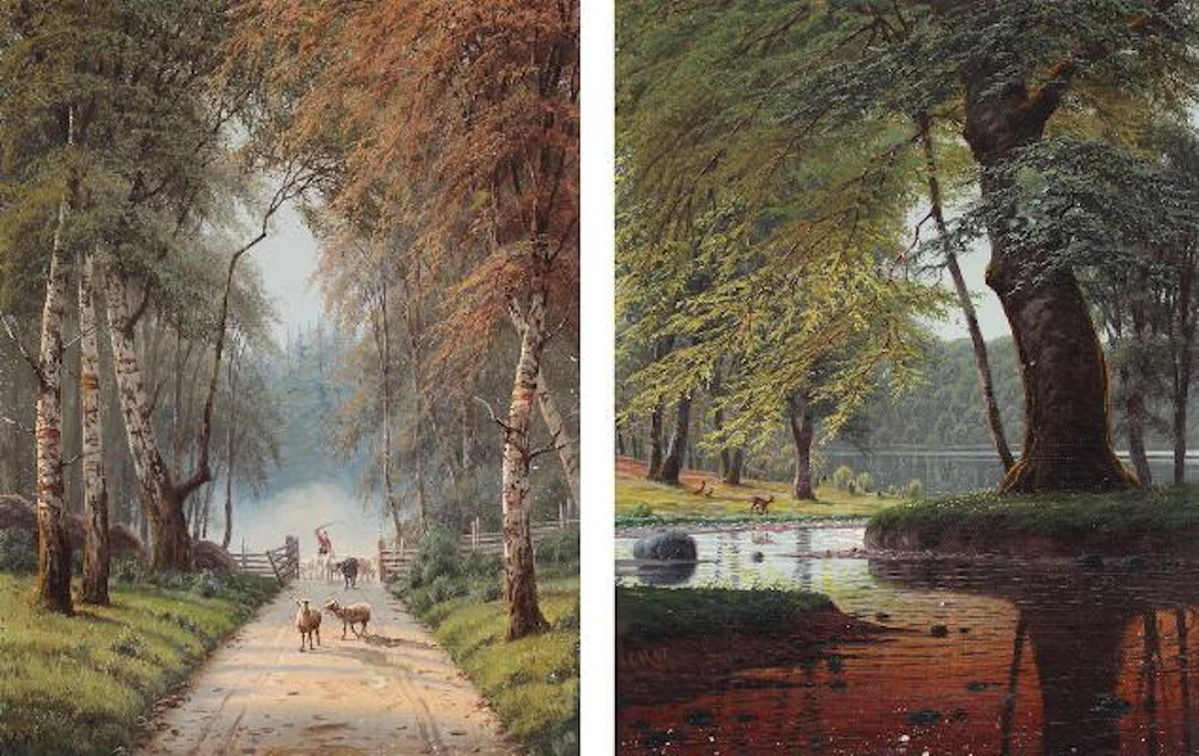 Carsten Henrichsen: Two views from Haraldsted Forest near Ringsted.