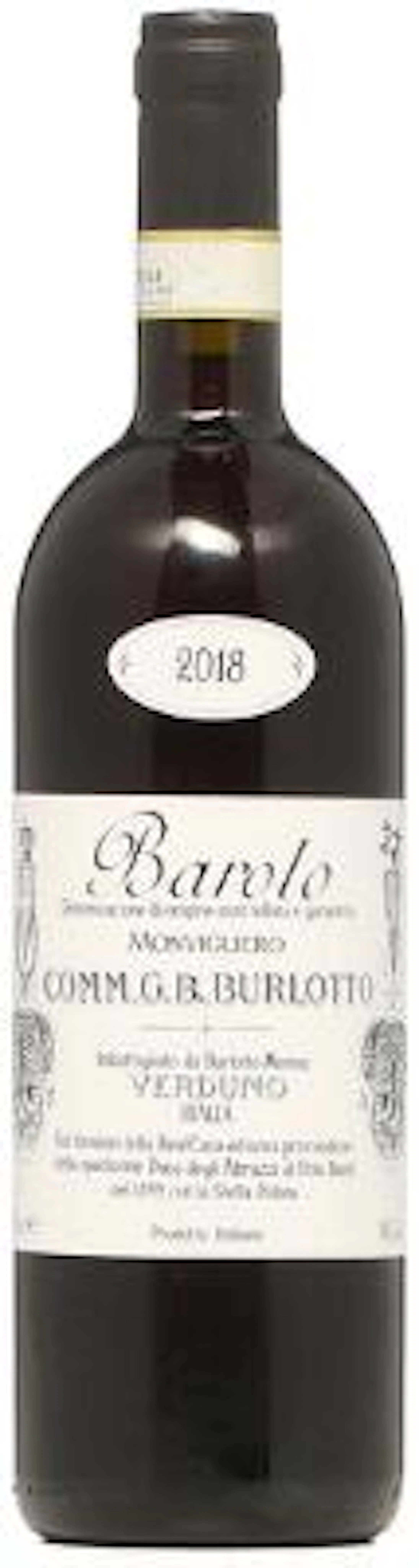 1 bt. Barolo "Vigneto Monvigliero", Comm. G. B. Burlotto 2018 A (hf/in).