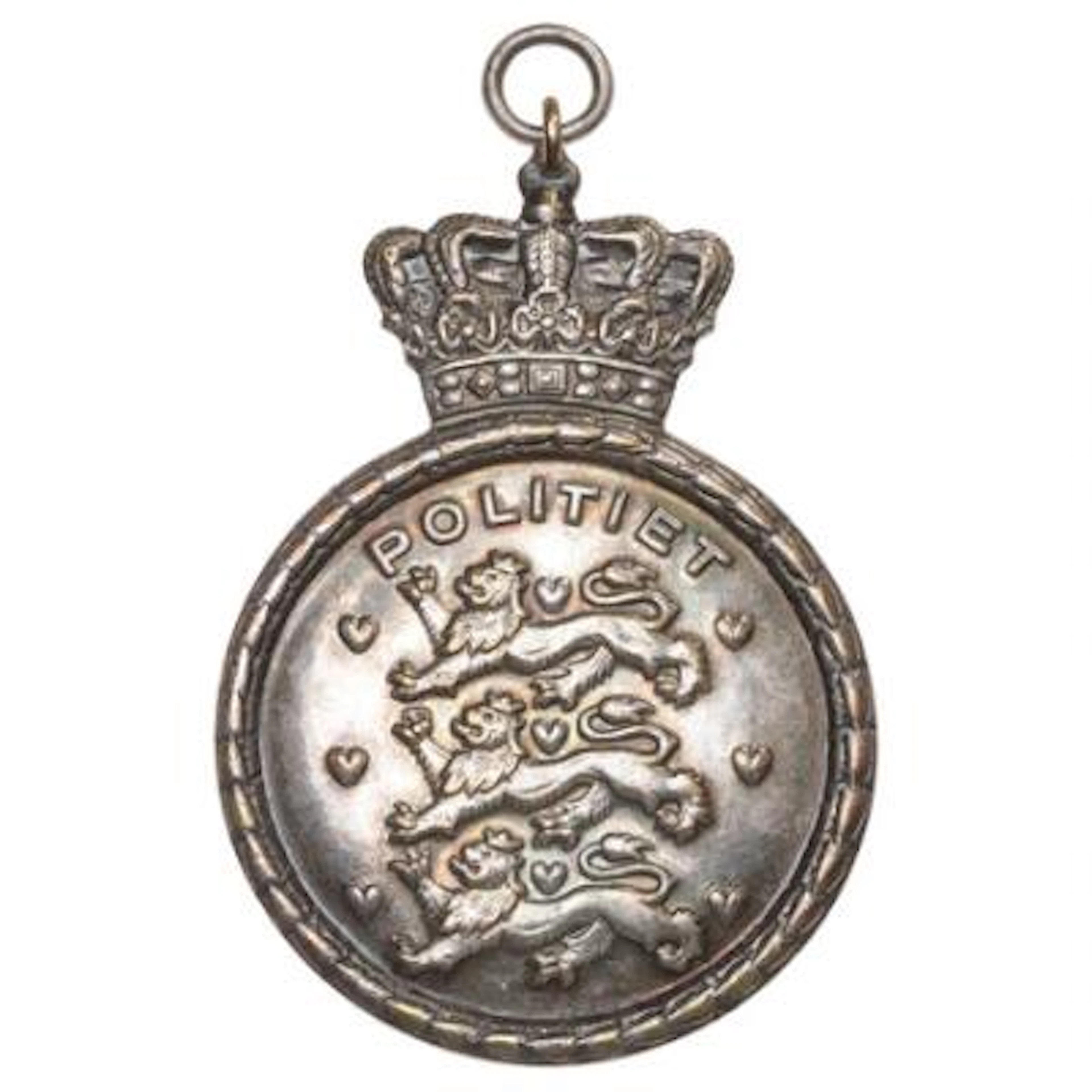Police, police badge in silver-plated brass, rev. 10638 / RESERVEPOLITI