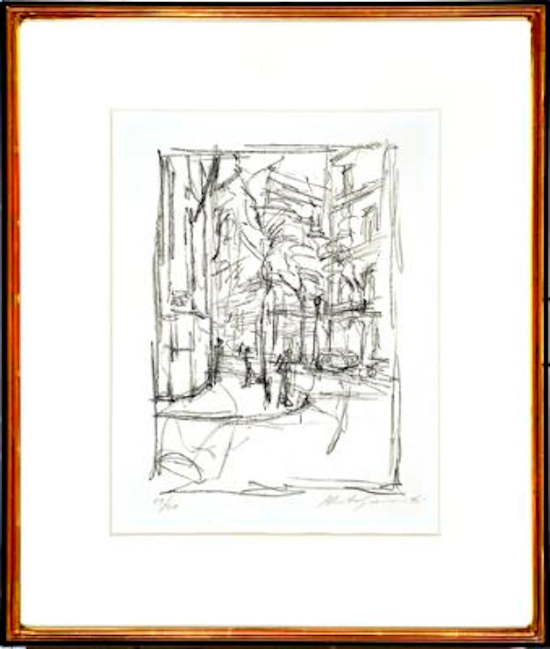 Alberto Giacometti: "Rue d'Alesia", 1954. Signed Giacometti, 24/30.