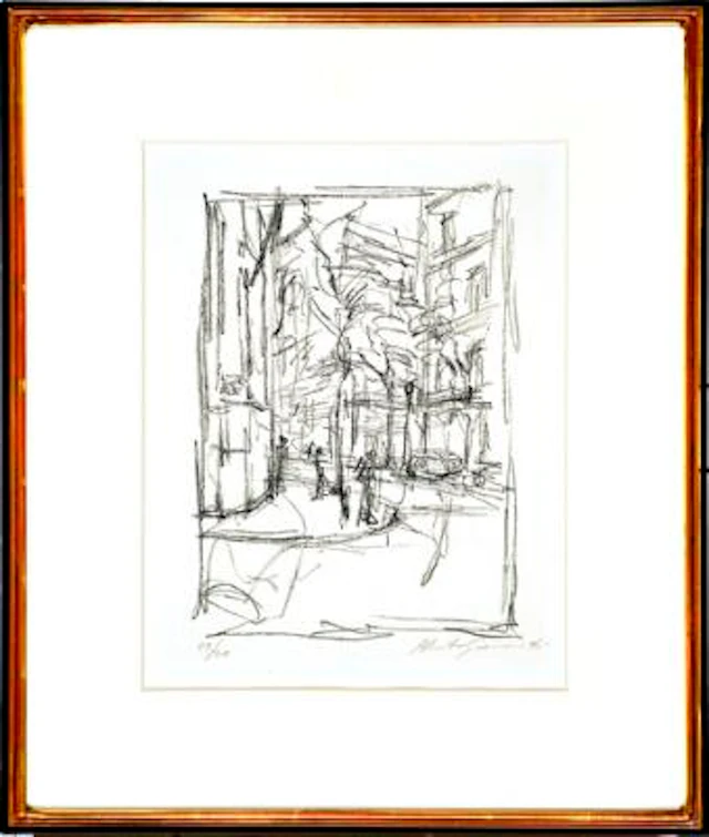 Alberto Giacometti: "Rue d'Alesia", 1954. Signed Giacometti, 24/30.
