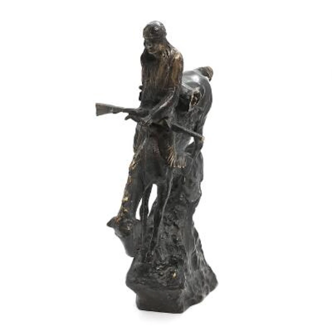 Frederic Remington, after, 21st century: "The Mountain Man". Inscribed.