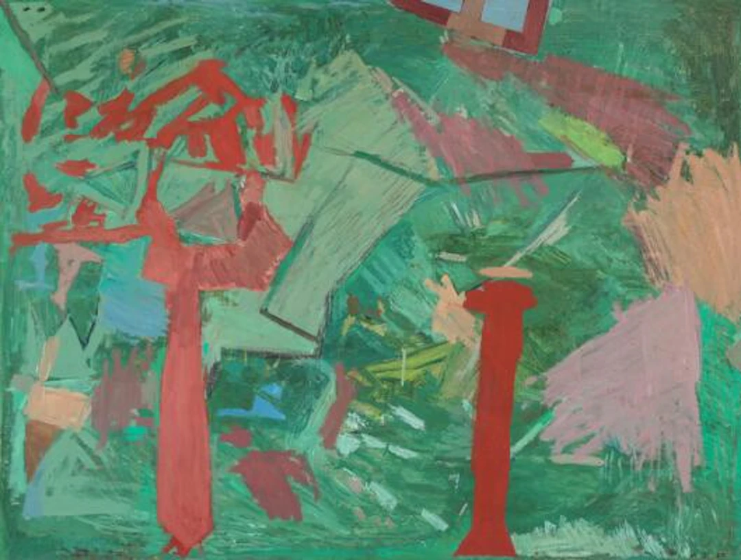 Mogens Gissel: Untitled, 1980. Signed M G 80. Oil on canvas. 85 x