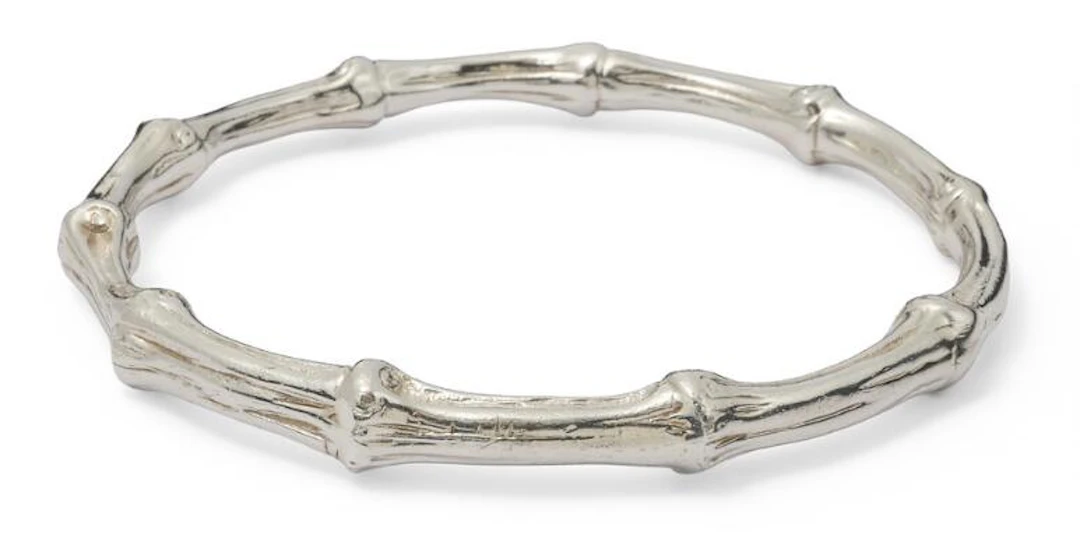 Tiffany & Co.: A "Bamboo 1996" bangle of sterling silver. Weight app.