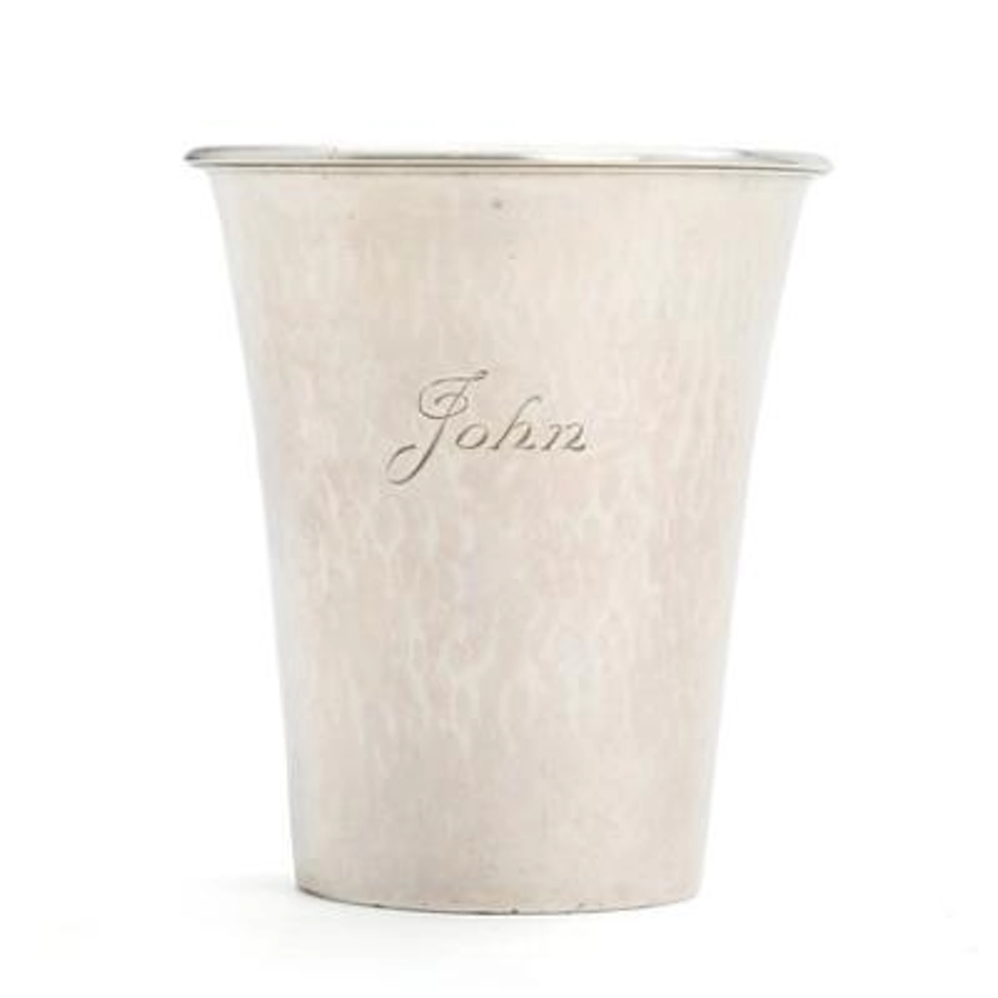 Georg Jensen: Beaker in hand-hammered sterling silver. Design 371
