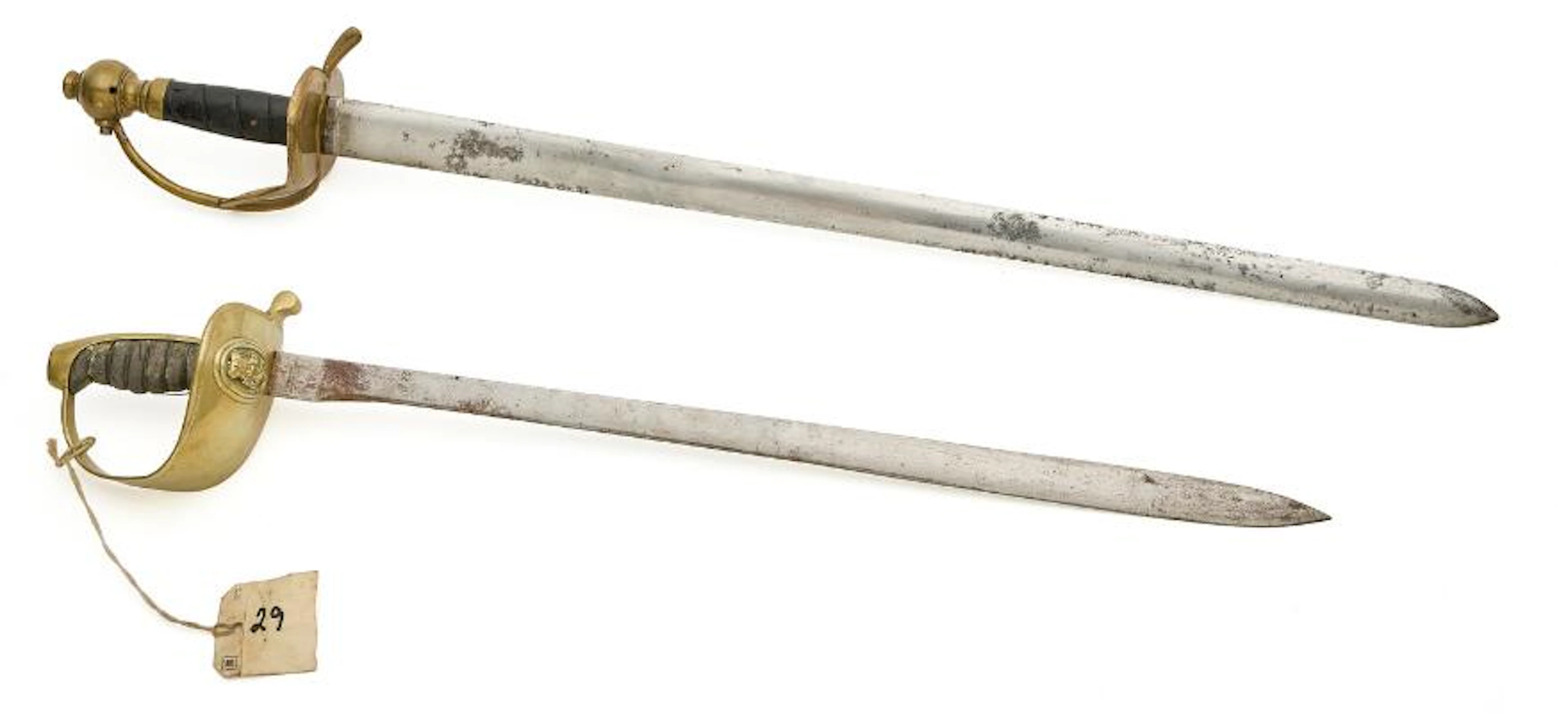 Danish model 1808 naval cutlass axe and naval cutlass M/1882. – Bruun