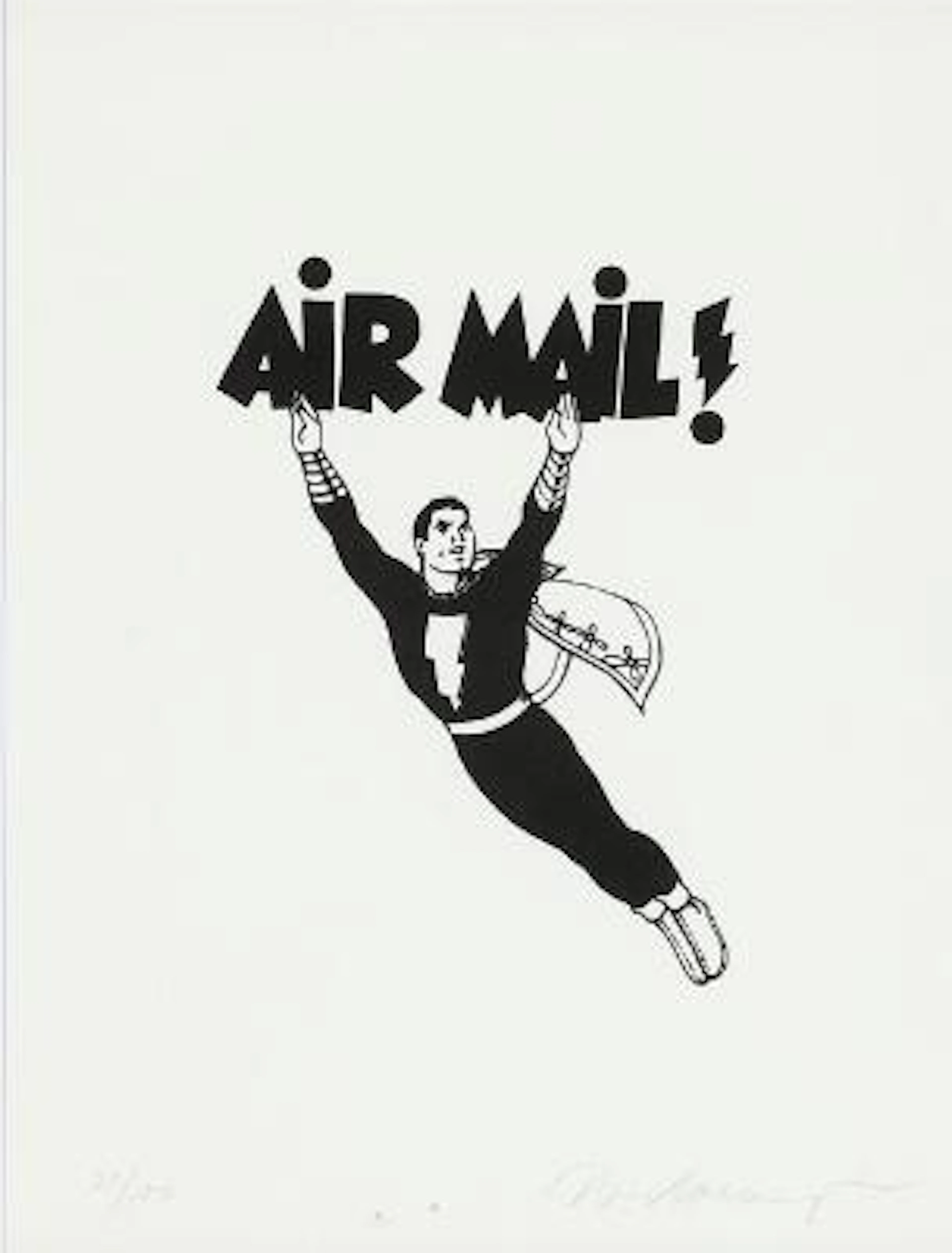 Mel Ramos: "Air Mail", 2000. Signed Mel Ramos, 29/100. Silkscreen.