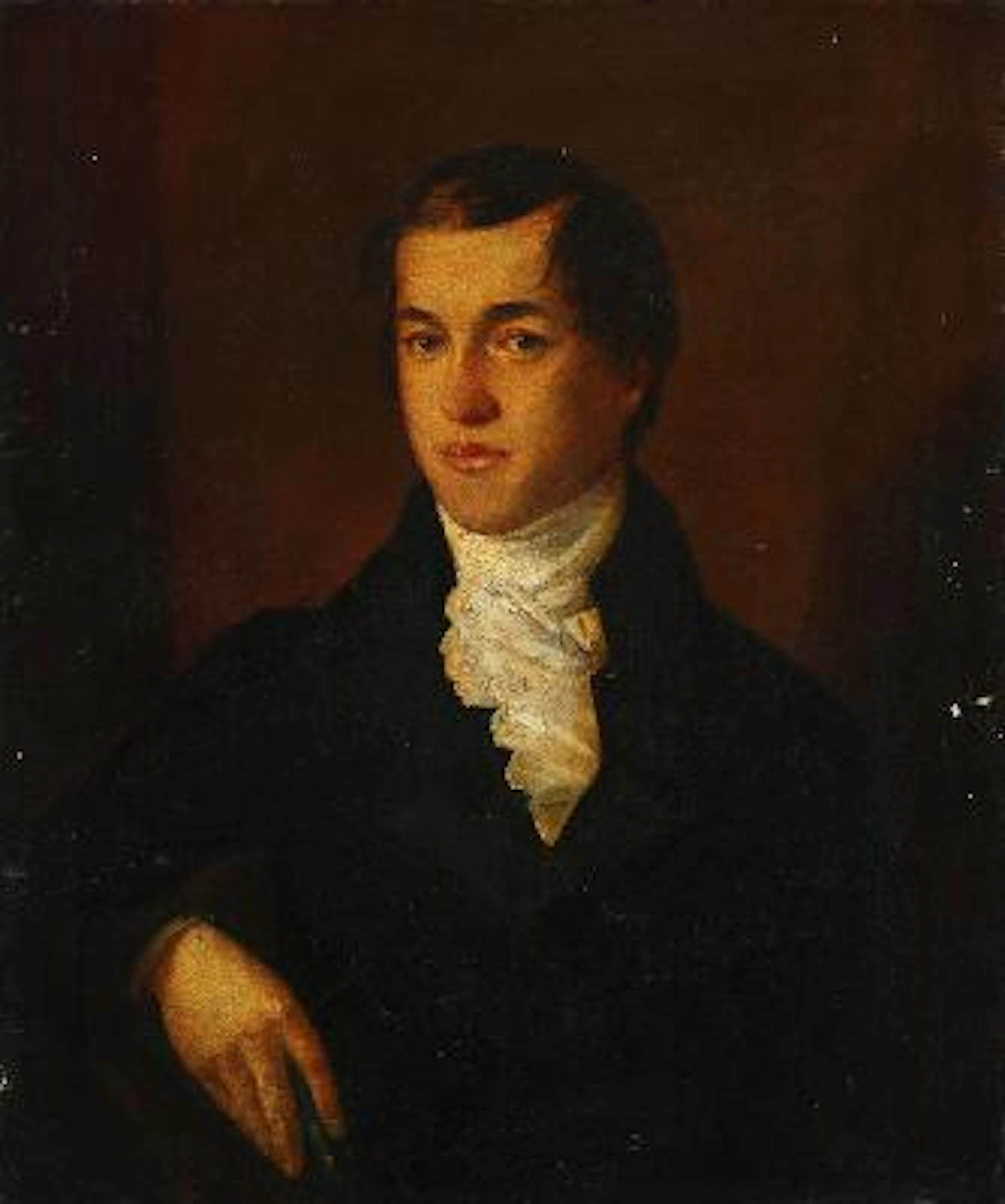 English school, 19th century: Portrait of a young gentleman. Unsigned.