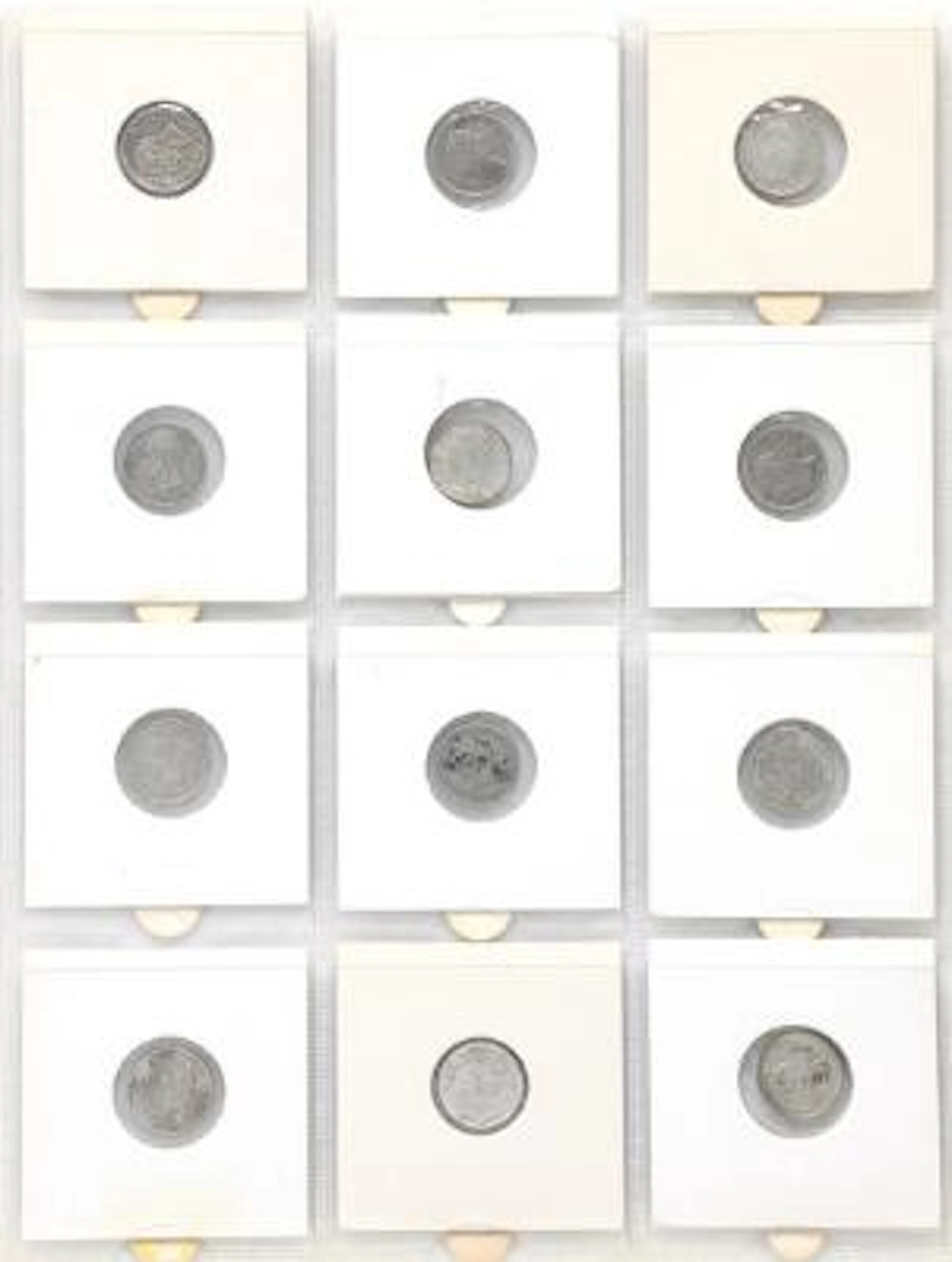 Collection of Danish 10, 25 øre and older coins, as well as Swedish