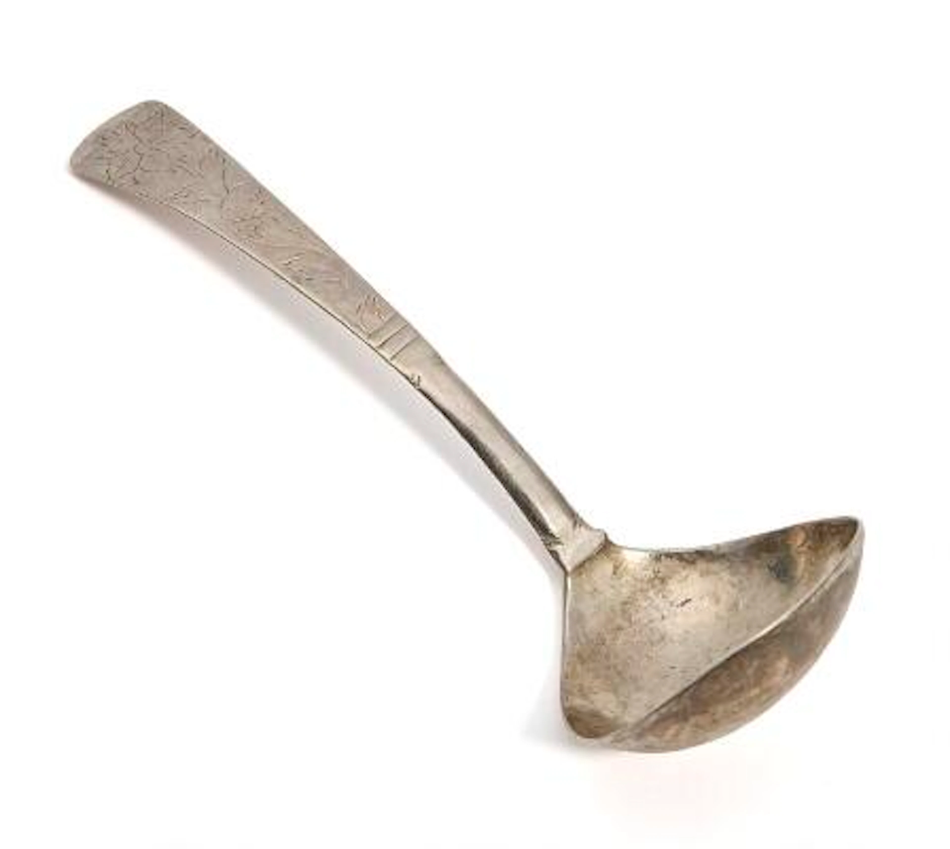 A Danish Baroque silver spoon, later remodelled as a sauce spoon.