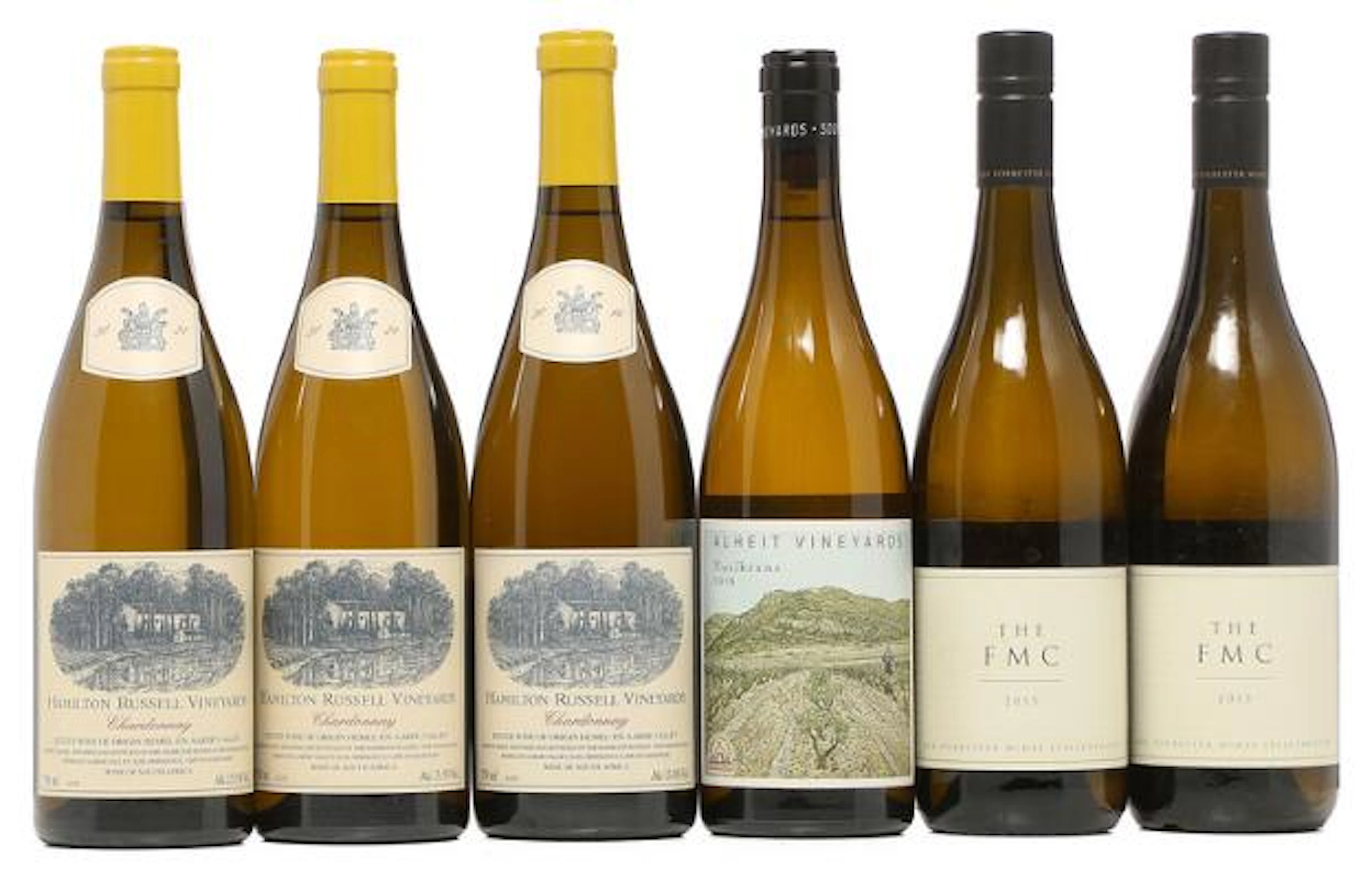 2 bts. Chardonnay, Hamilton Russell Vineyards 2021 A (hf/in). etc.