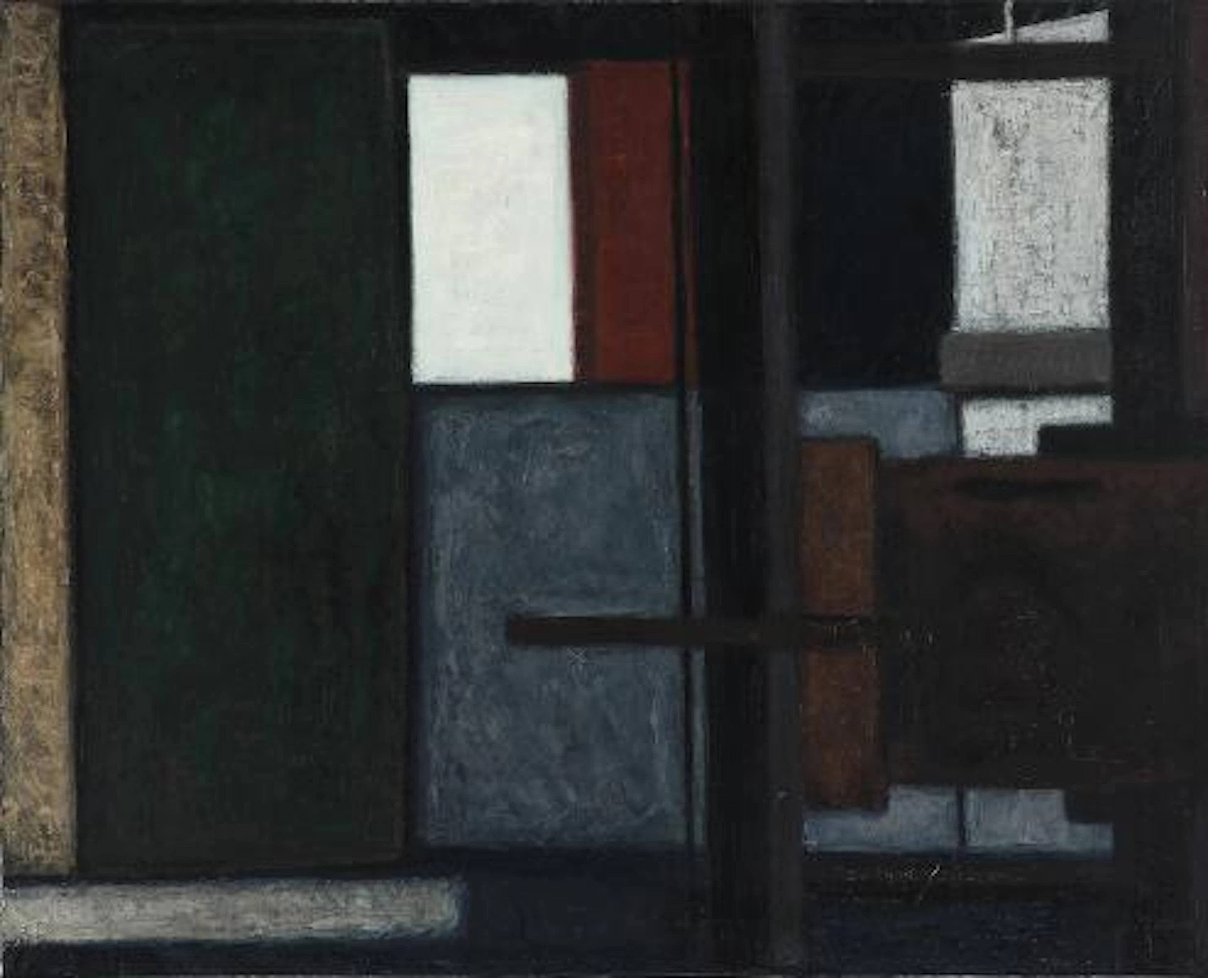 Svend Danelund: Skagen gasværk, 1966. Signed with title and date on
