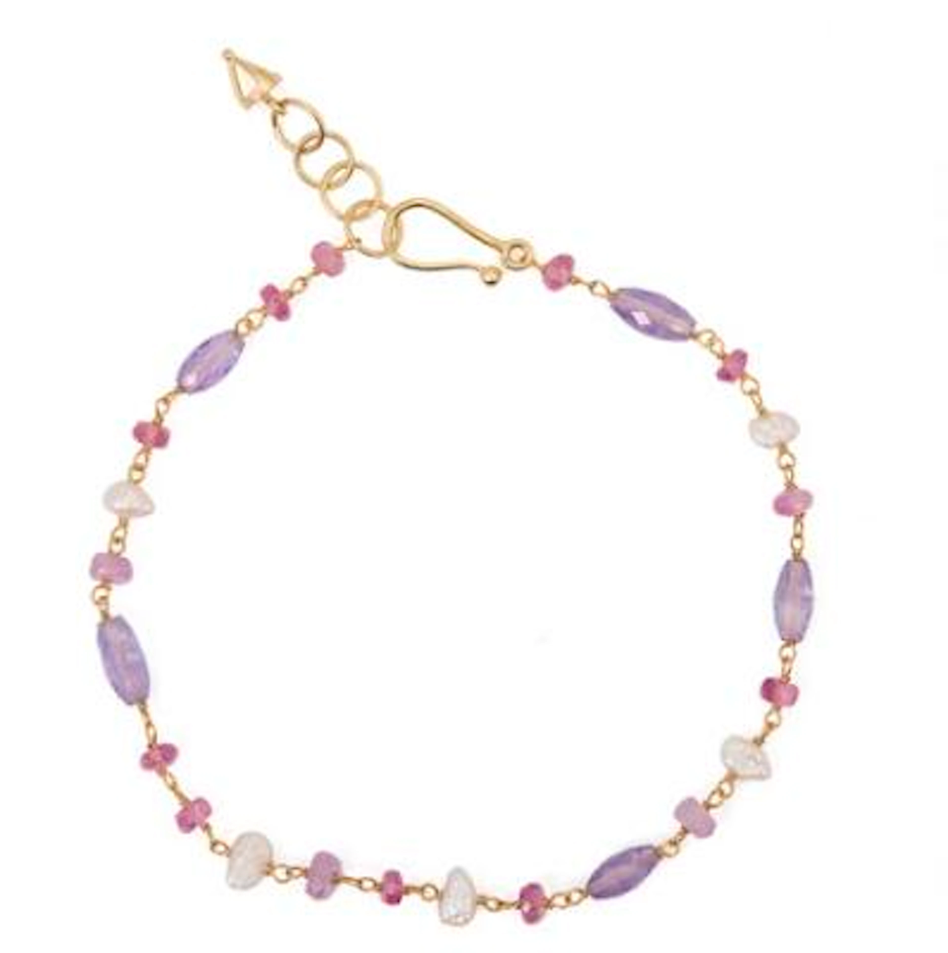 Natascha Trolle: An amethyst bracelet set with amethysts, tourmalines