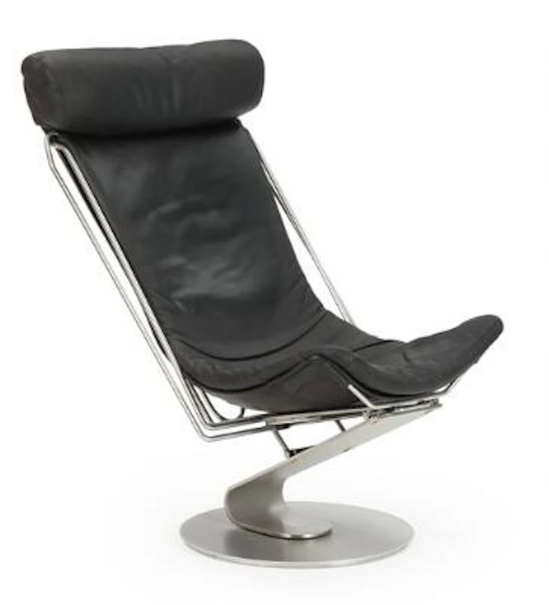 Oluf Lund: "Interdane". An adjustable easy chair with chromed metal
