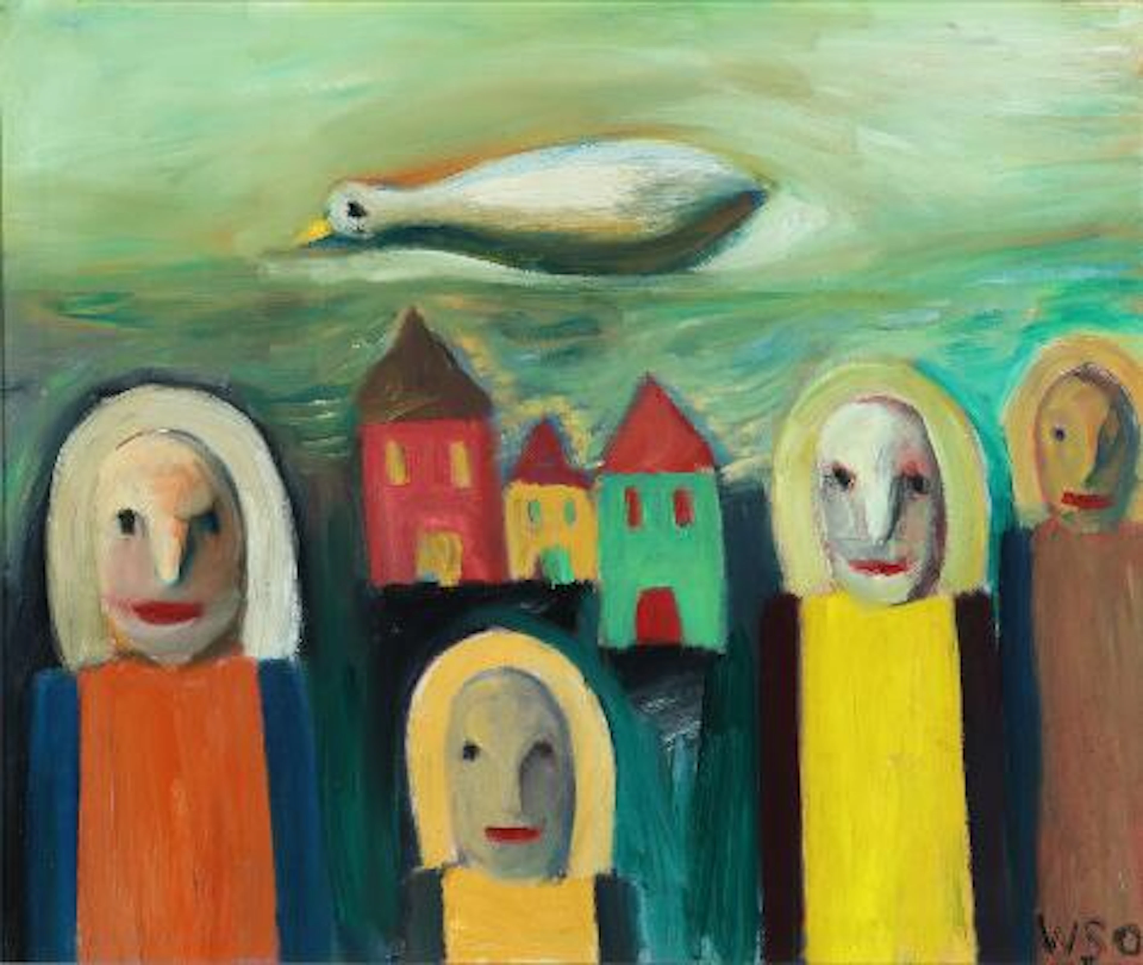 Wiliam Skotte Olsen: Untitled. Signed WSO. Oil on canvas. 70 x 87