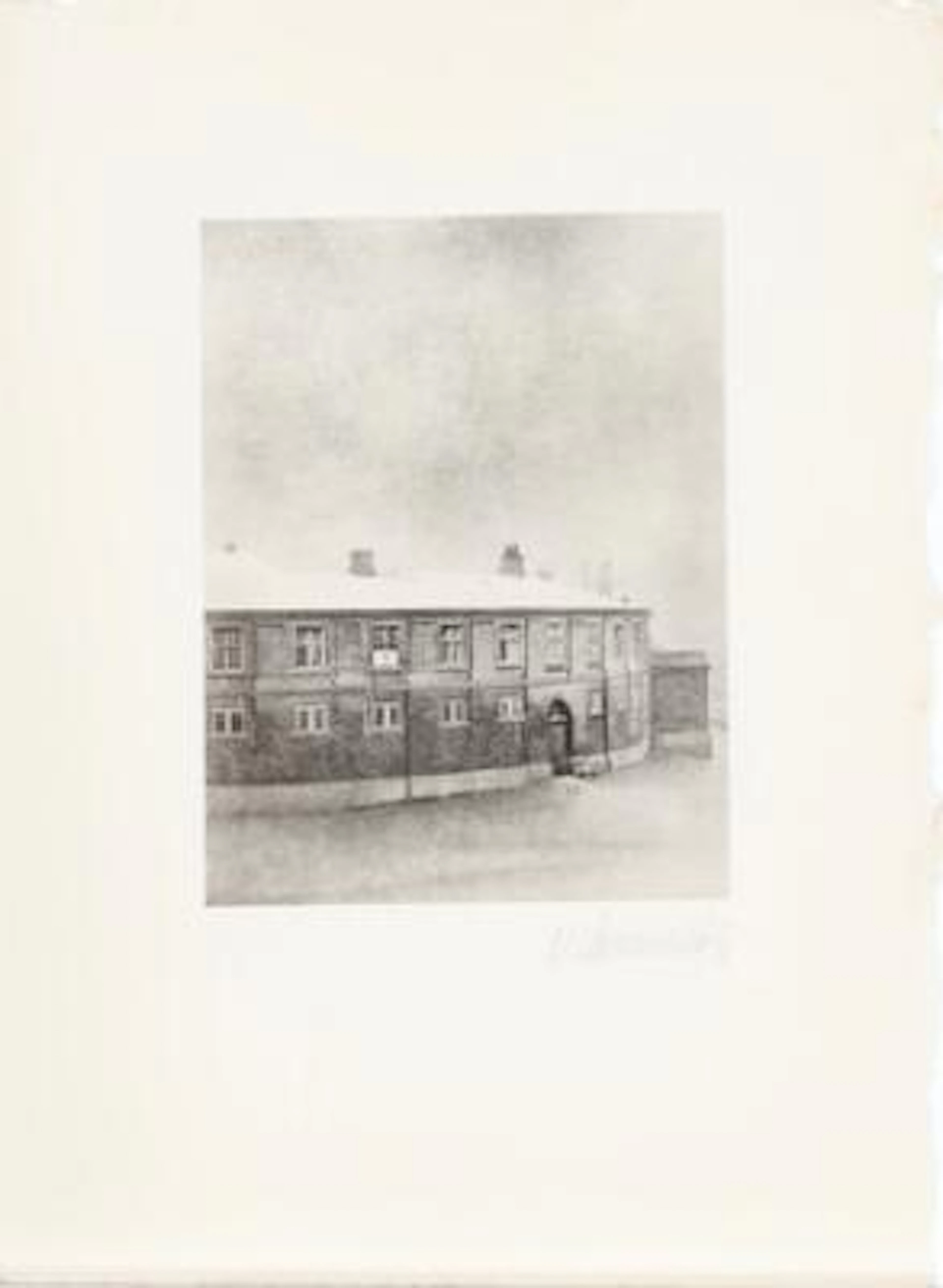 Vilhelm Hammershøi: View from the old Christiansborg. Signed V. Hammershøi.