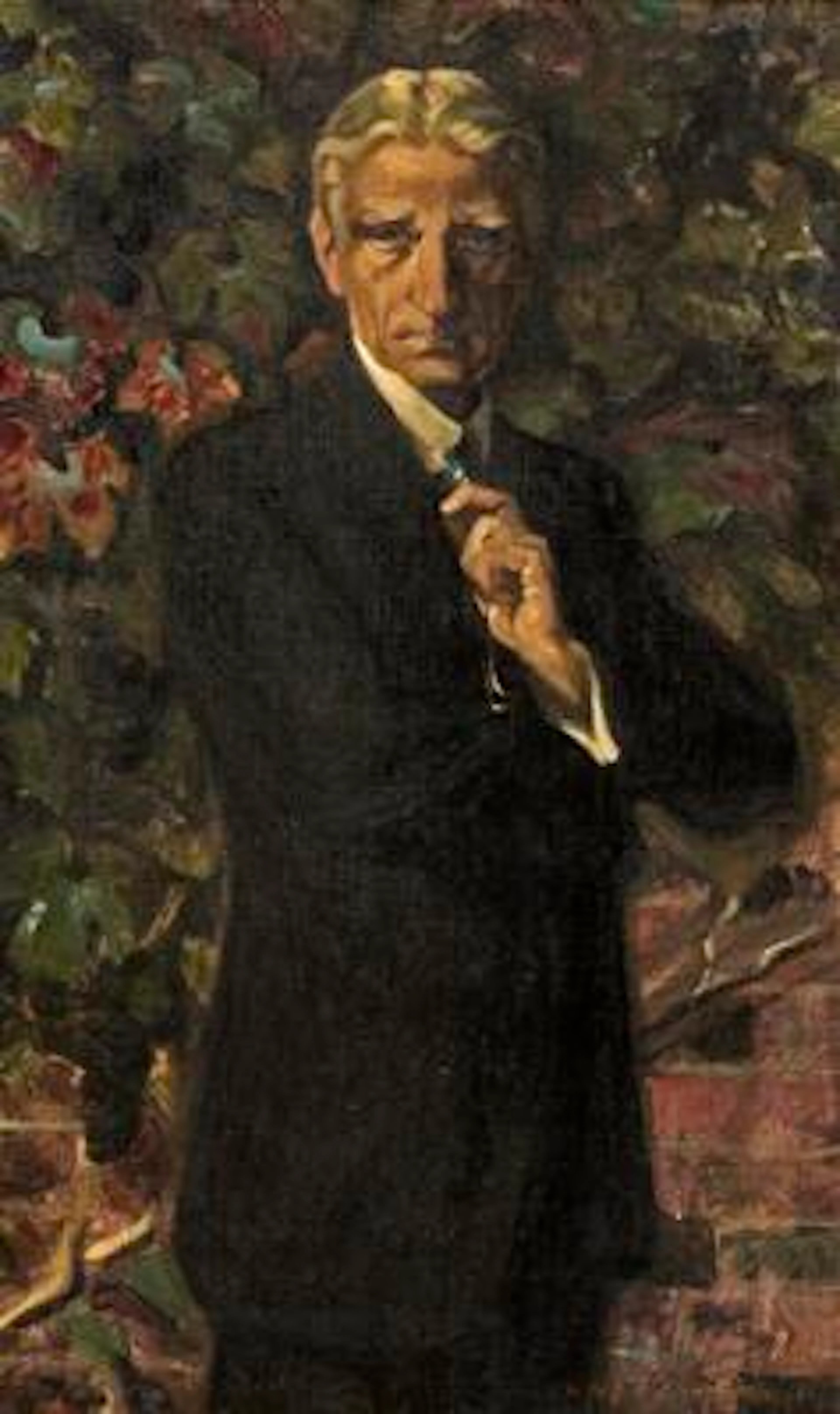 Harald Slott-Møller: Self-portrait. Study. C. 1923. Signed Harald