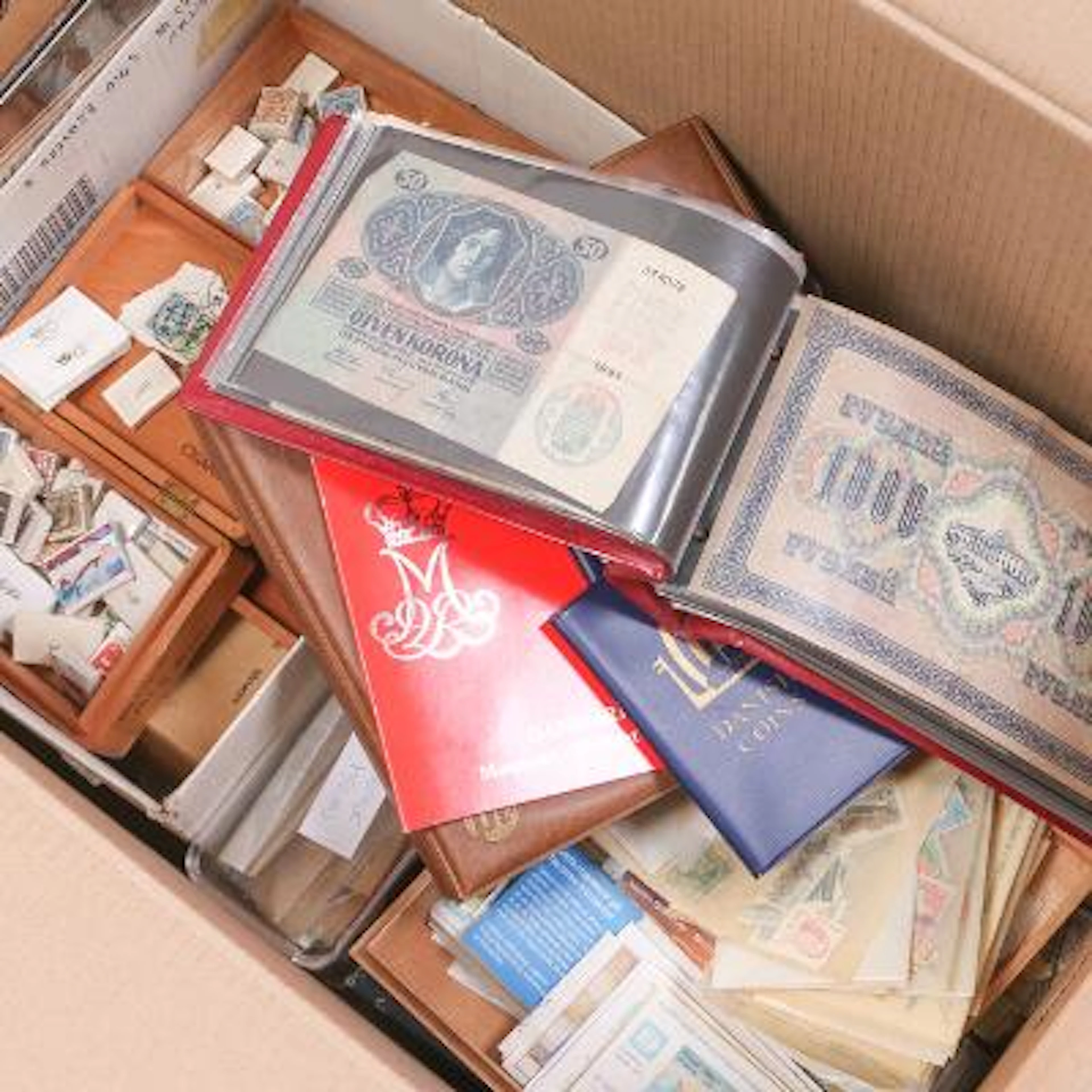 All world. Interesting lot in 3 large boxes with some older bundles