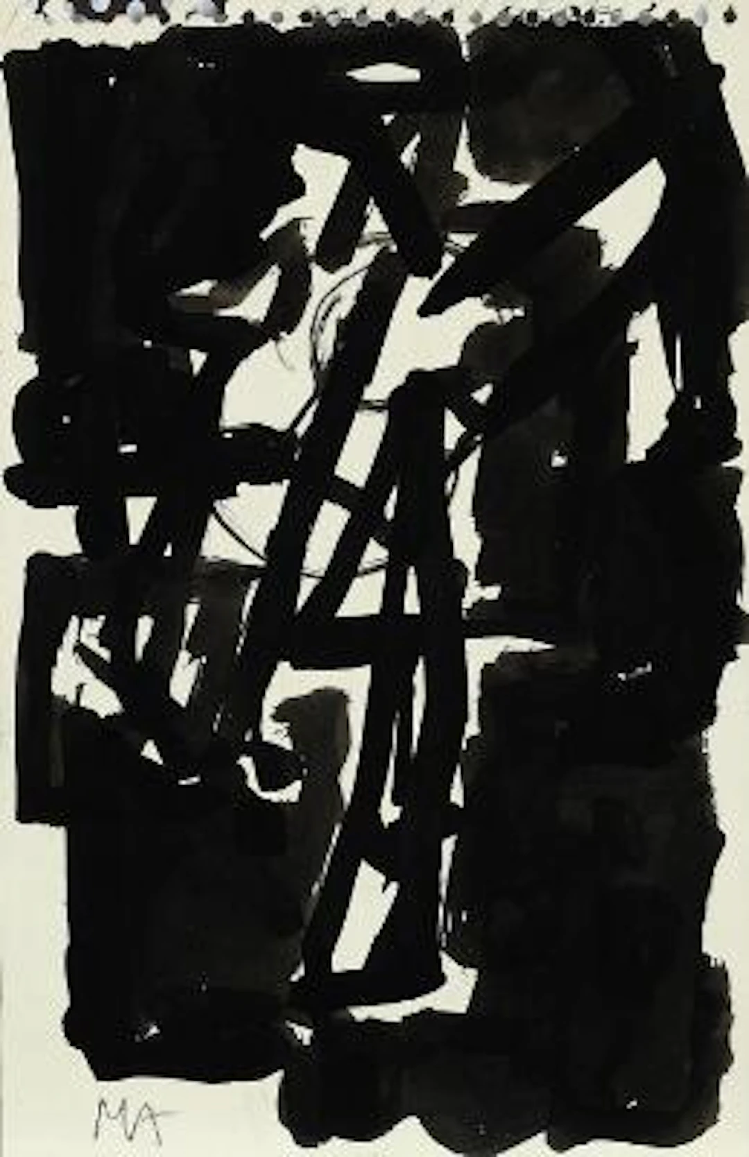 Mogens Andersen: Six compositions. All signed. Ink and gouache on