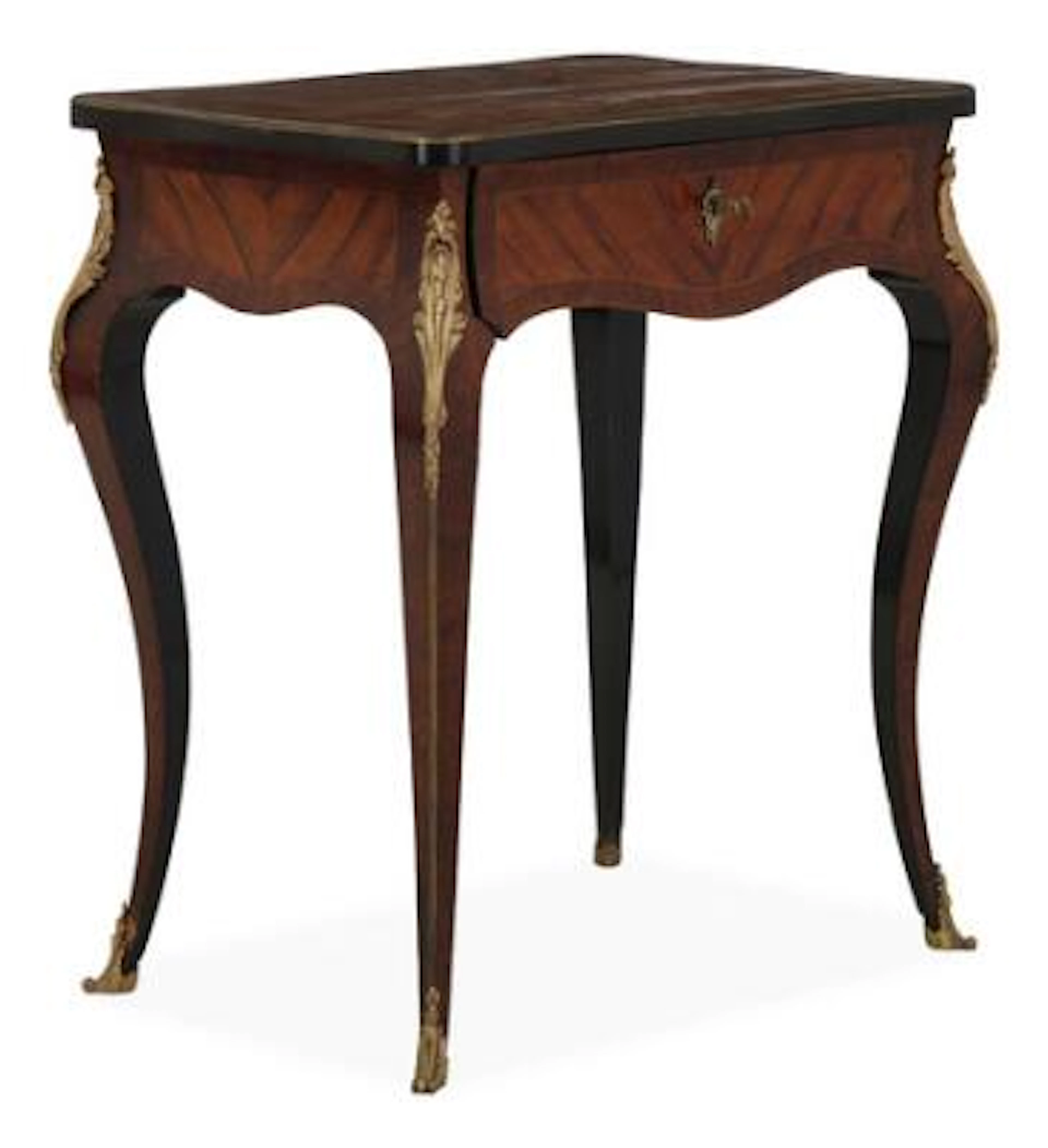 French Napoleon III dressing table of rosewood. Lock signed Théodore