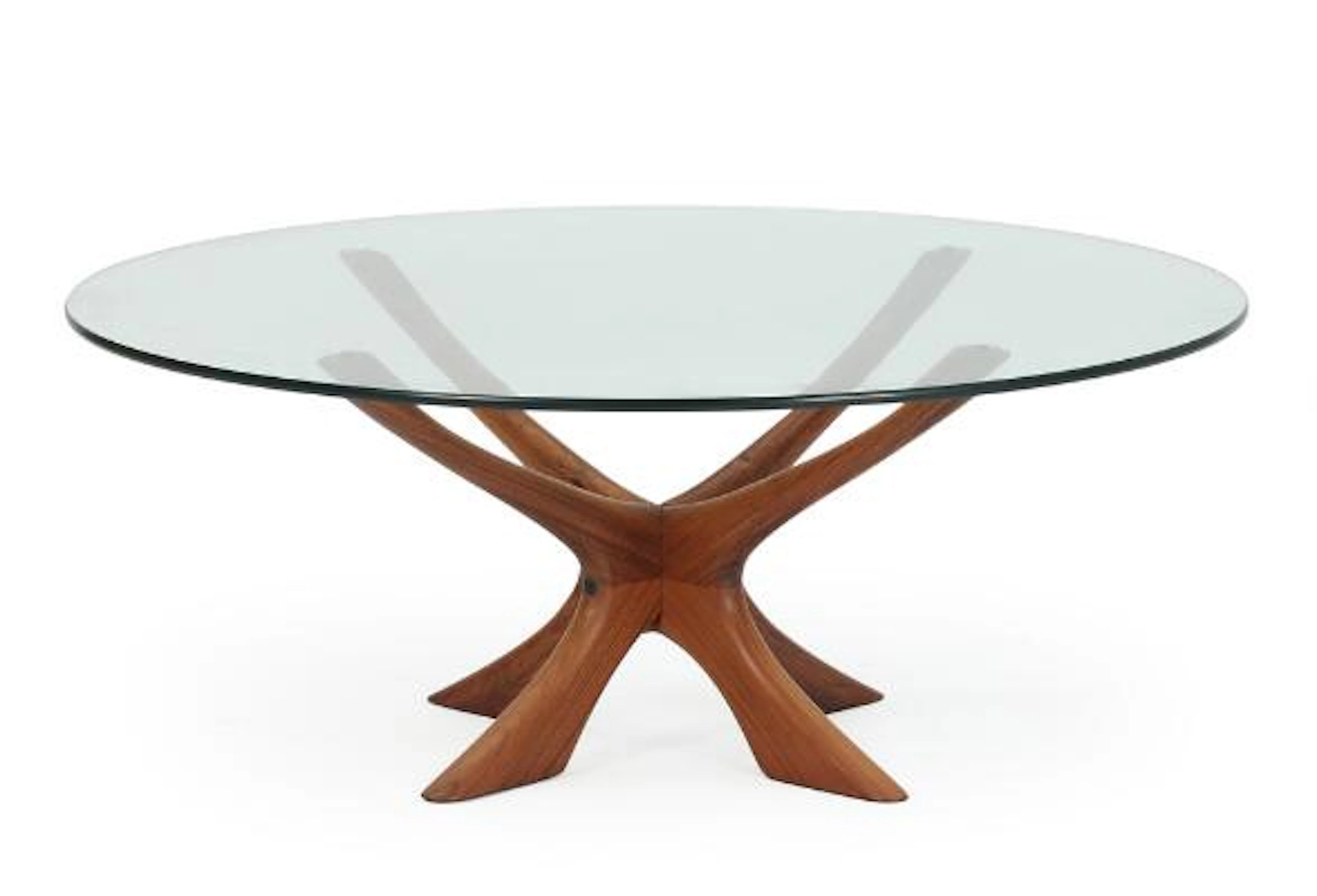 Illum Wikkelsø: Coffee table in rosewood with light smoked glass top.