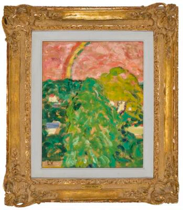Louis Valtat: "The Rainbow at Bernay", circa 1894. Stamped signed