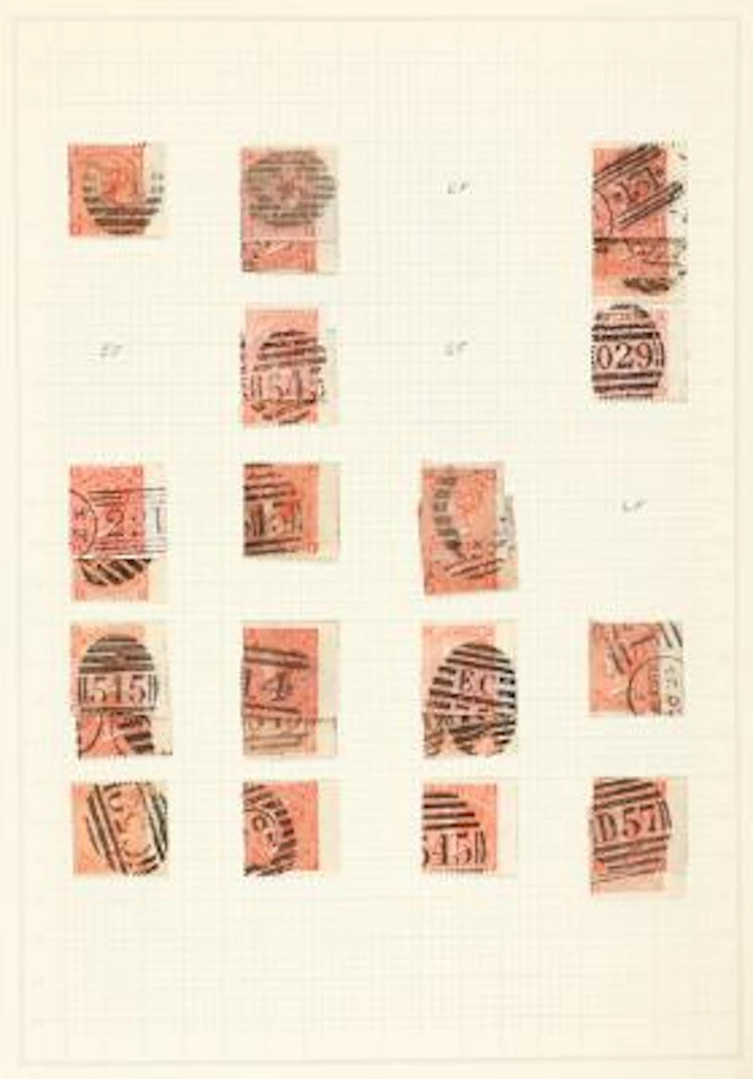 Great Britain. Victoria. Very fine plate- and sheet reconstruction