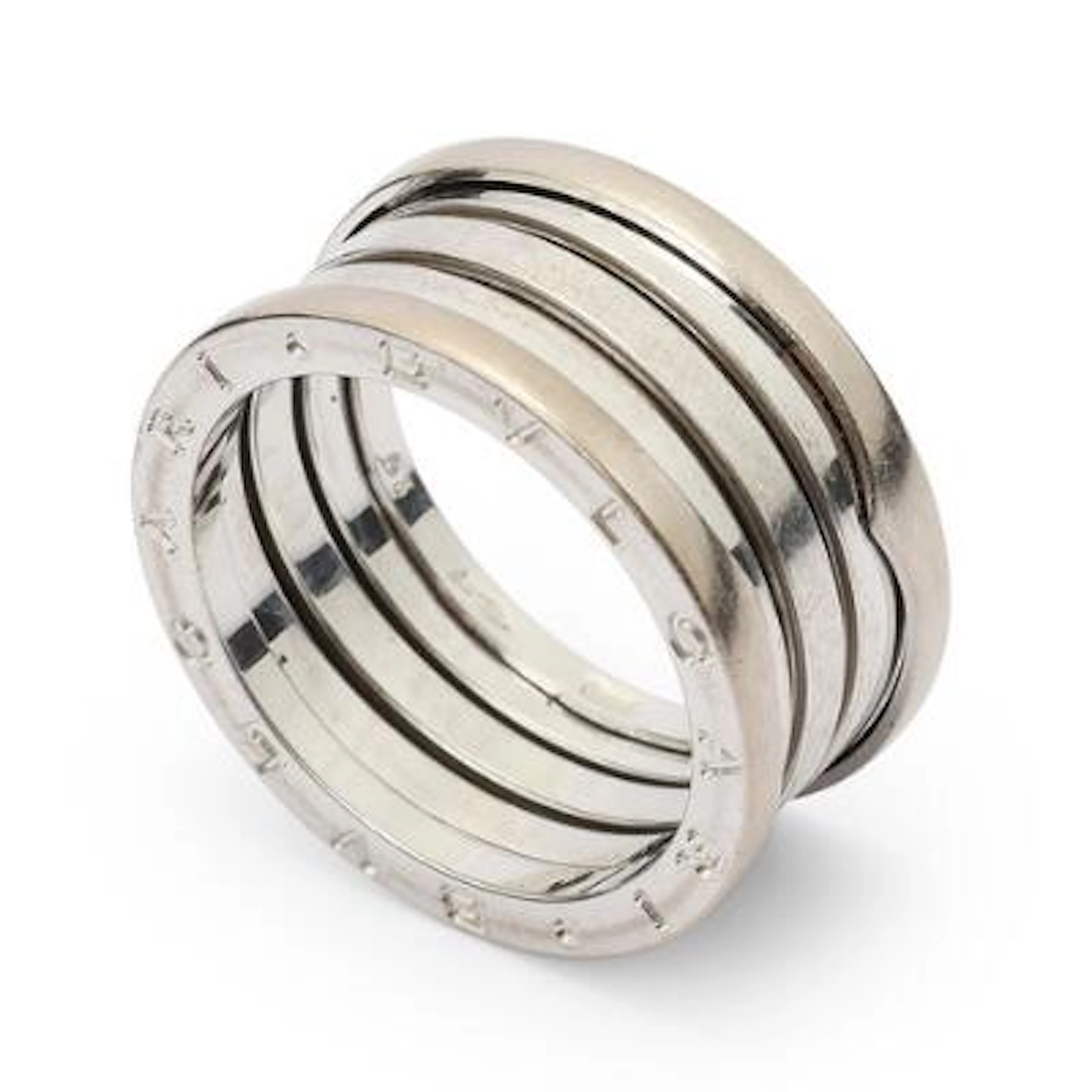 Bulgari: A "B.Zero" ring of 18k white gold. Weight app. 13.5 g. W.