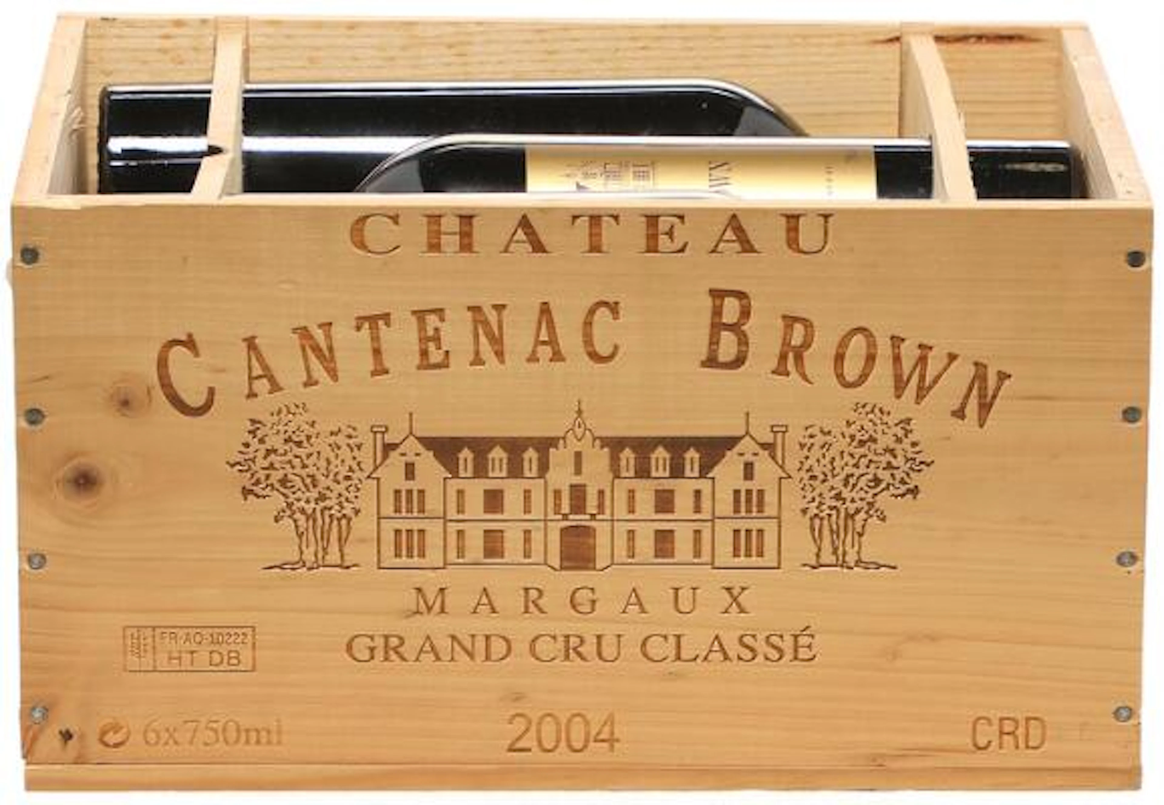 6 bts. Château Cantenac Brown, Cantenac - Margaux. 3. Cru Classé 2004