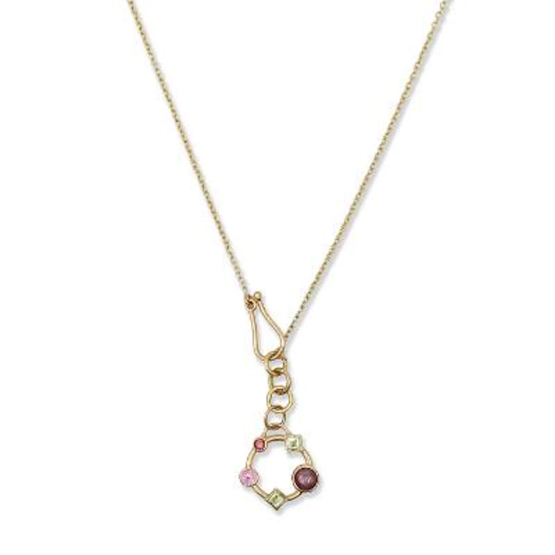Natascha Trolle: A necklace set with a star ruby, spinel and two tourmalines