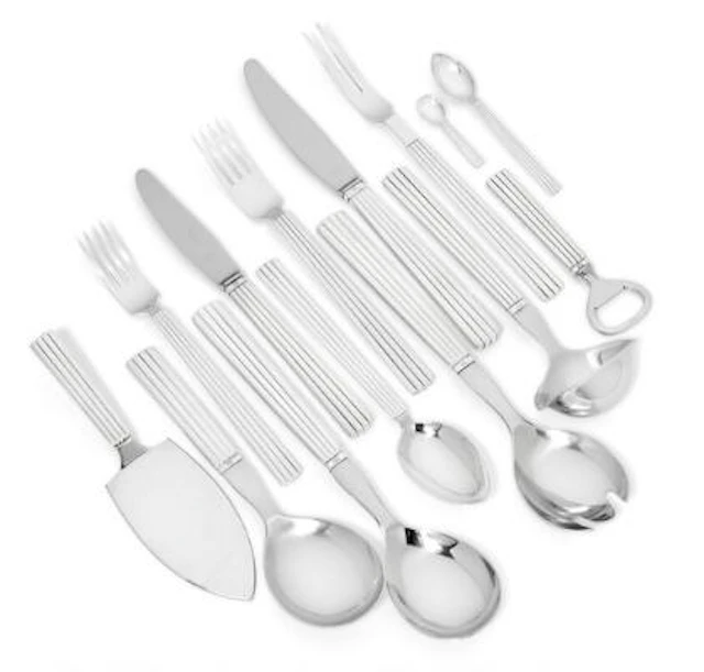 Sigvard Bernadotte: "Bernadotte". Sterling silver cutlery set. Made