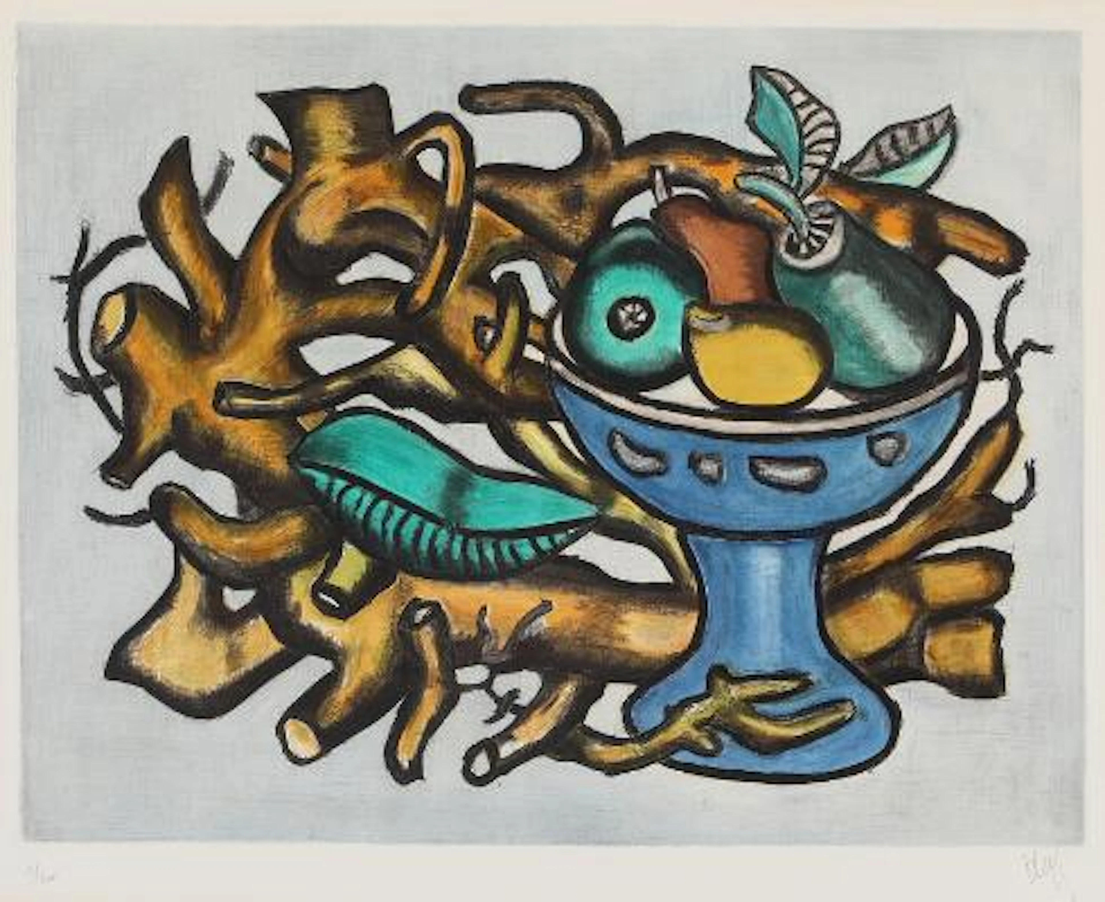Fernand Léger: "Le compotier". Signed F. Léger, 9/300. Etching and
