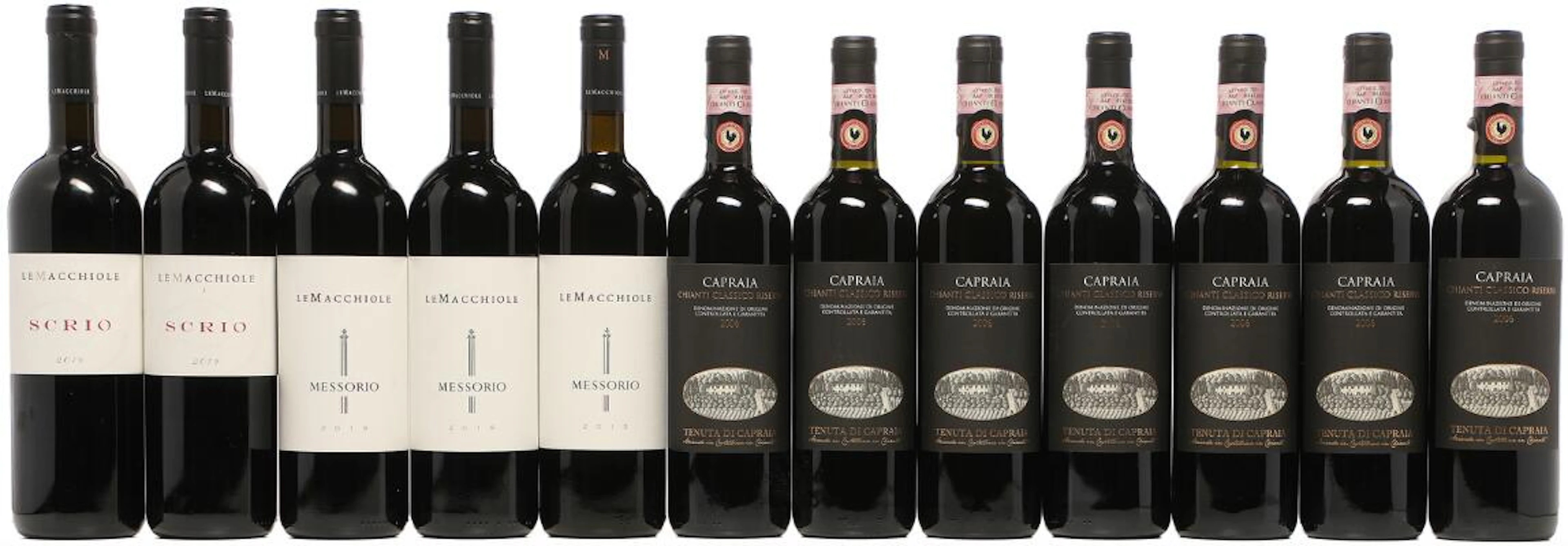 2 bts. Scrio, IGT, Le Macchiole, Toscana 2019 A (hf/in). etc. Total