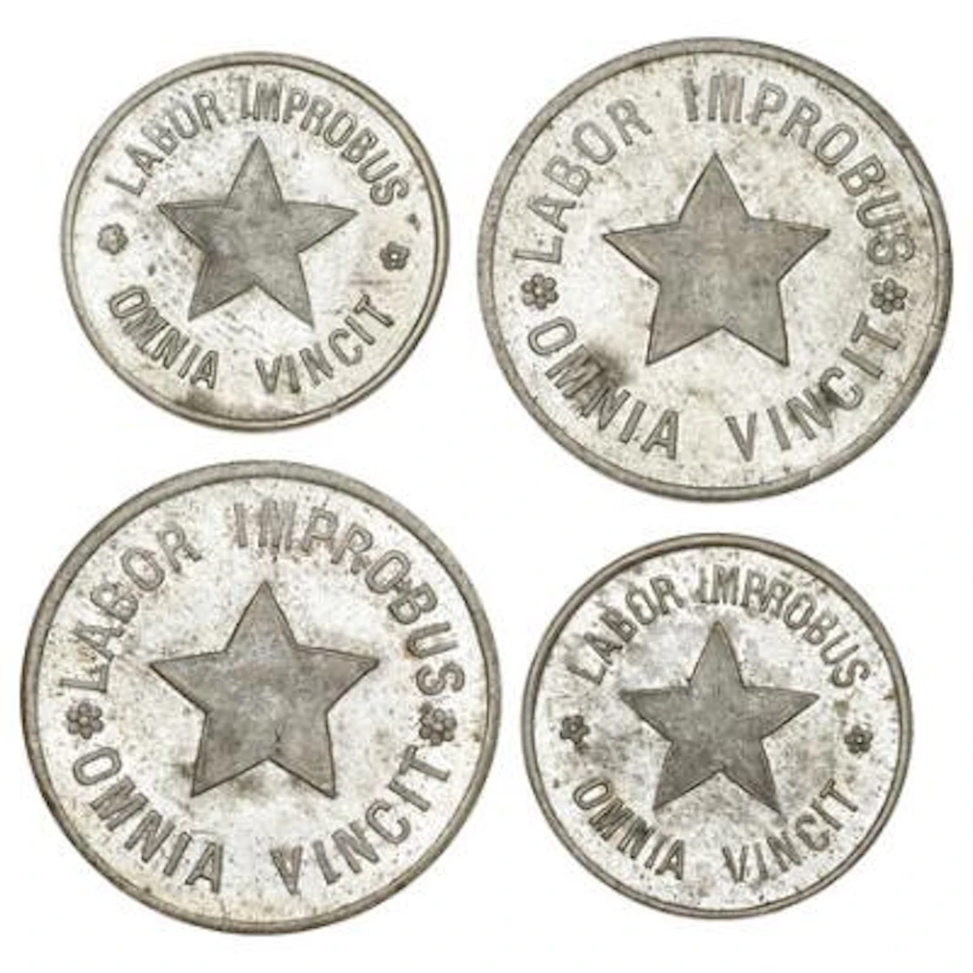 Danish West Indies, G. Leviti, St. Thomas, 5 and 10 cent, Sieg 31–32