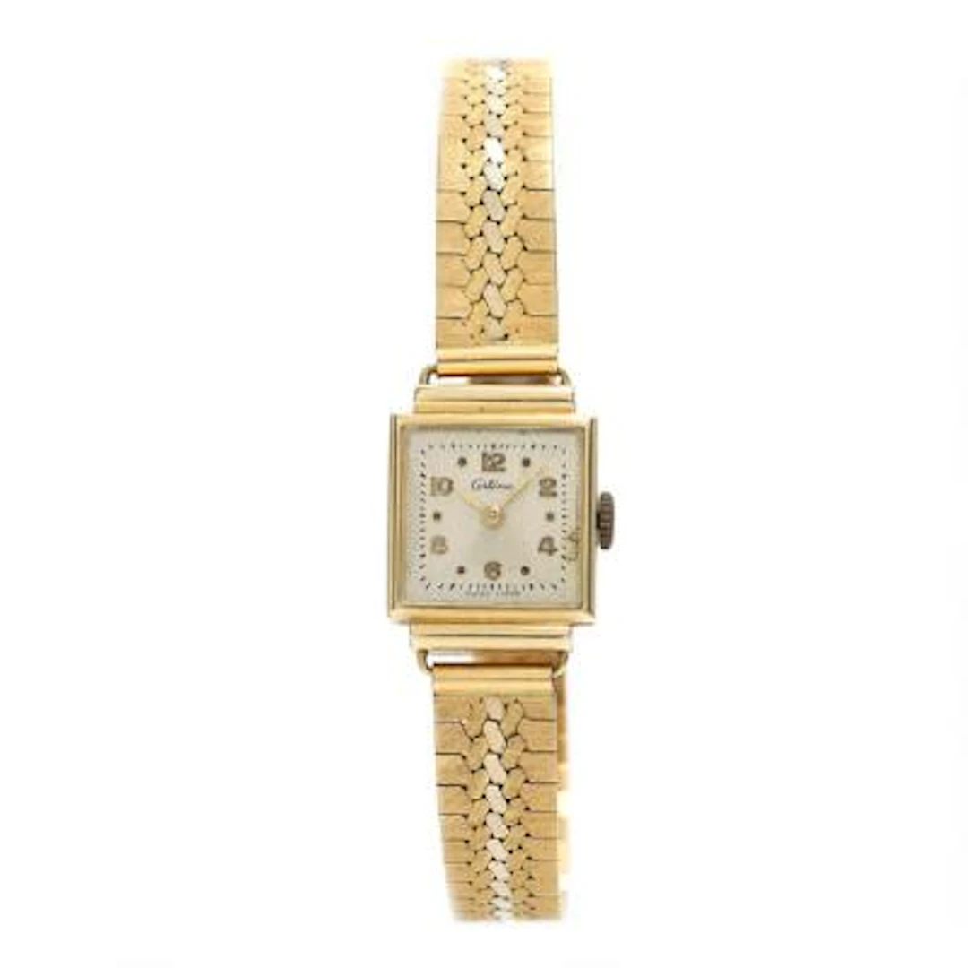 Certina: Wristwatch of 14k gold, ref. C086. Mechanical movement with