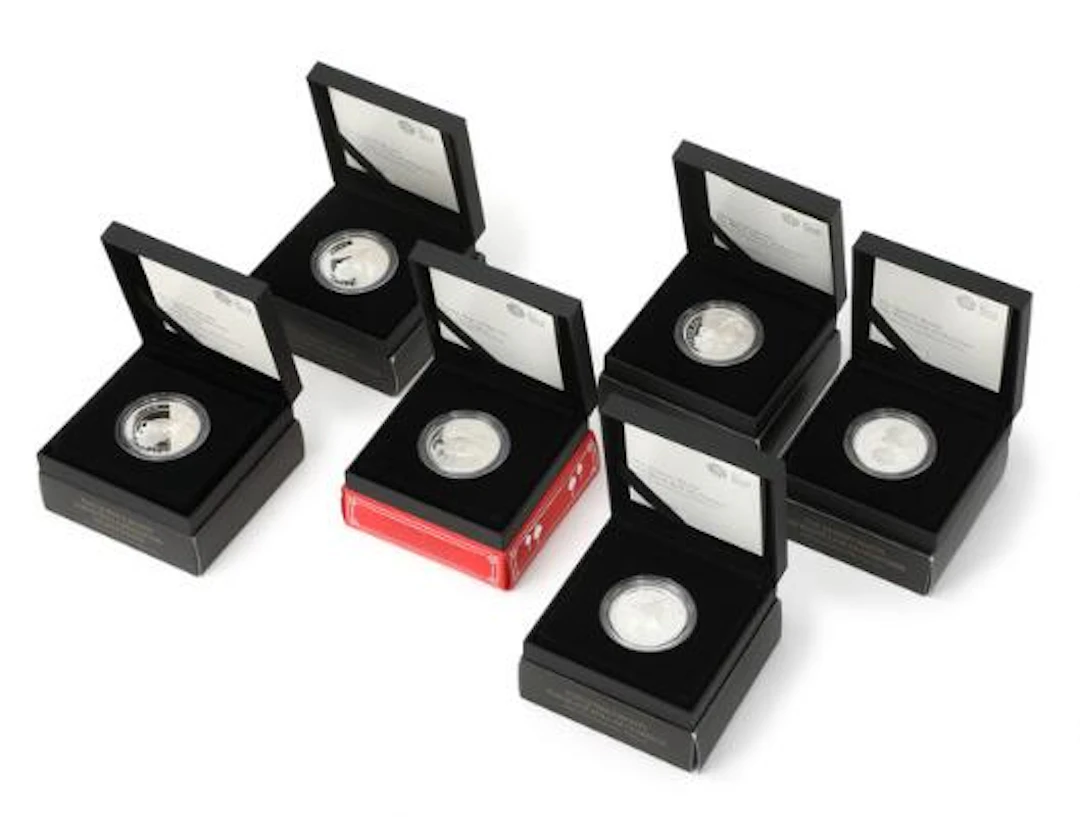 England, 2 Pounds 2018, 2019, 2020, 2020, 2021, 2021, in total 6 pcs