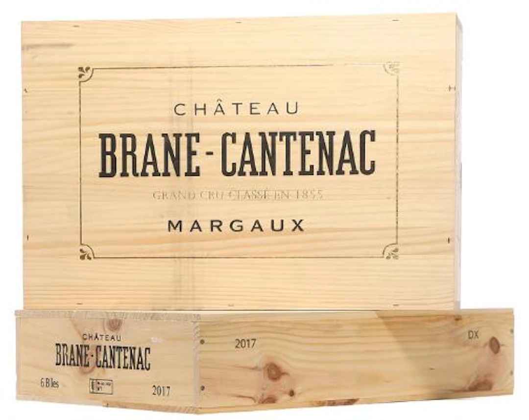 12 bts. Château Brane Cantenac, Margaux. 2. Cru Classé 2017 A (hf/in).