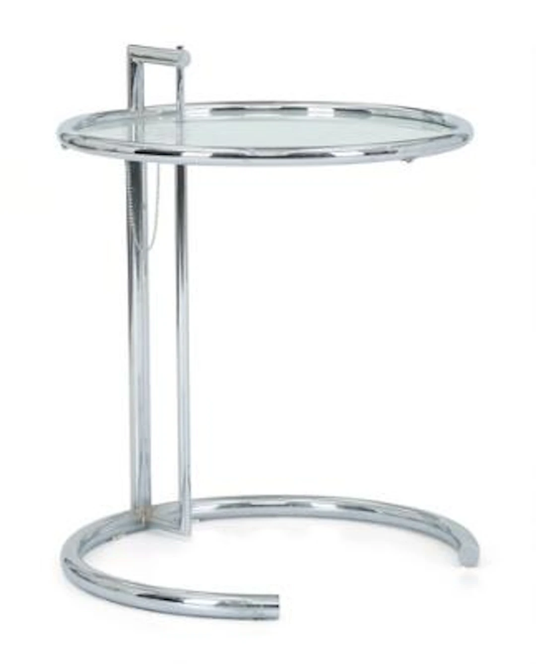 Eileen Gray: Side table with tubular chromed steel frame and circular