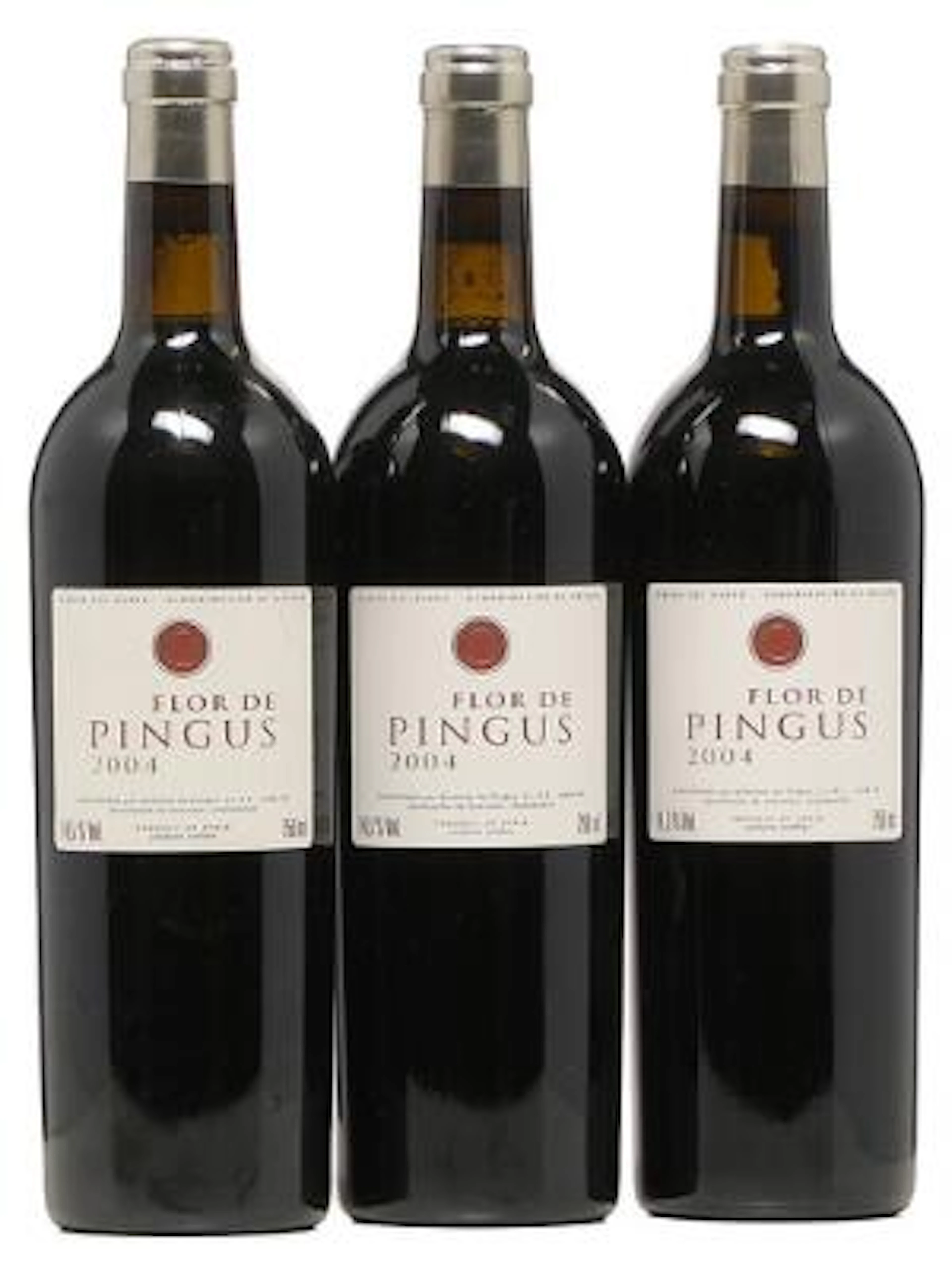 3 bts. Flor De Pingus, Dominio de Pingus, Ribera Del Duero 2004 A