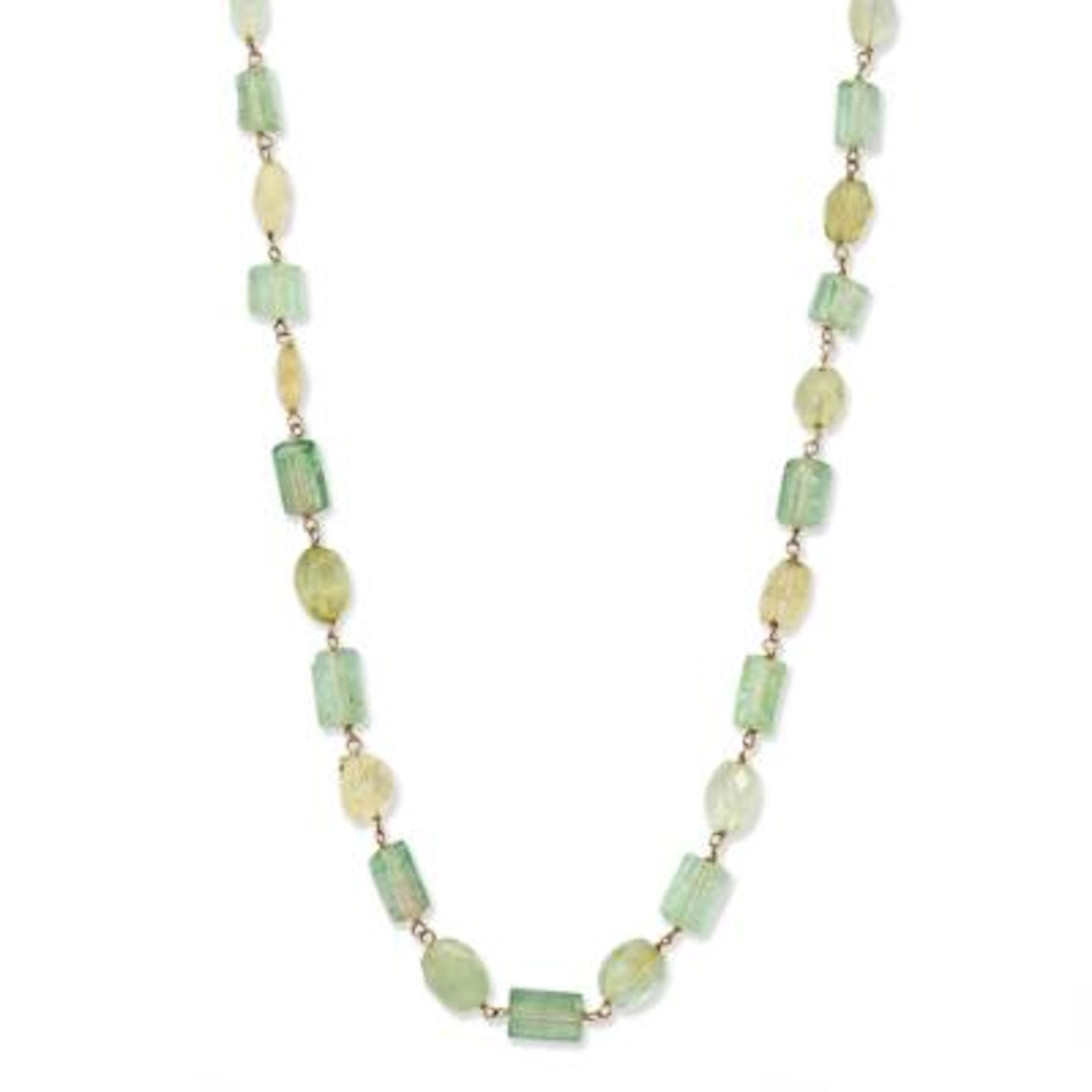 Natascha Trolle: A tourmaline and beryl necklace set with tourmalines