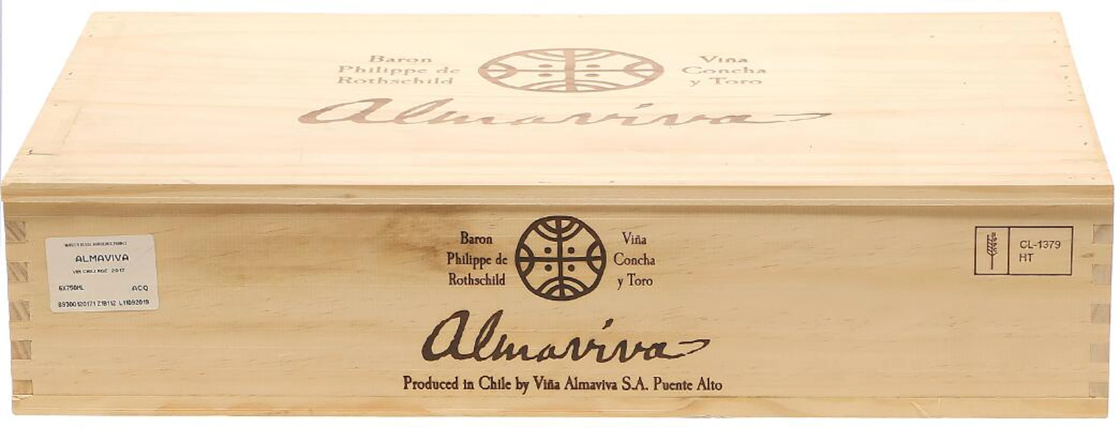 6 bts. Almaviva, Baron Philippe de Rothschild 2017 A (hf/in). Owc.