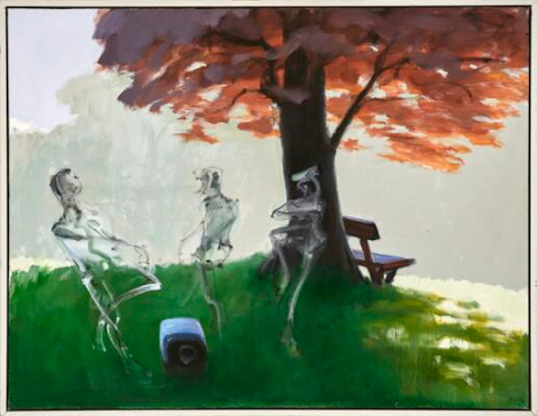Poul Anker Bech: "Kællingedans omkring en støvsuger", 1996. Signed