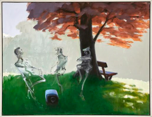 Poul Anker Bech: "Kællingedans omkring en støvsuger", 1996. Signed