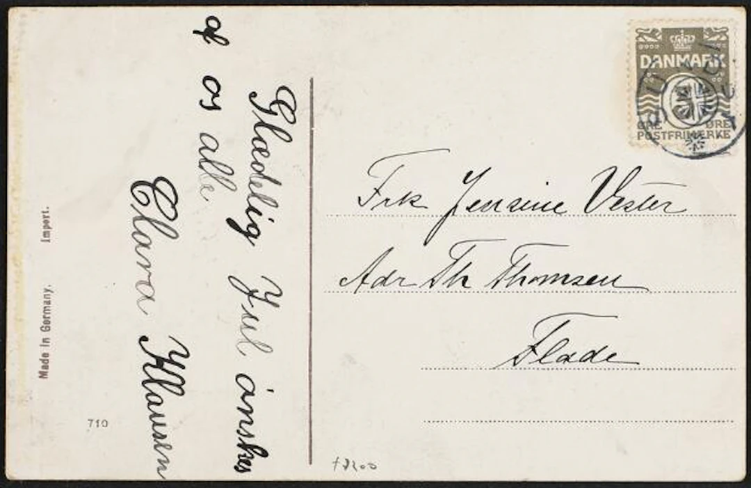 SUNDBY. Stjernestempel på lokalt brevkort. Meget sjældent stempel