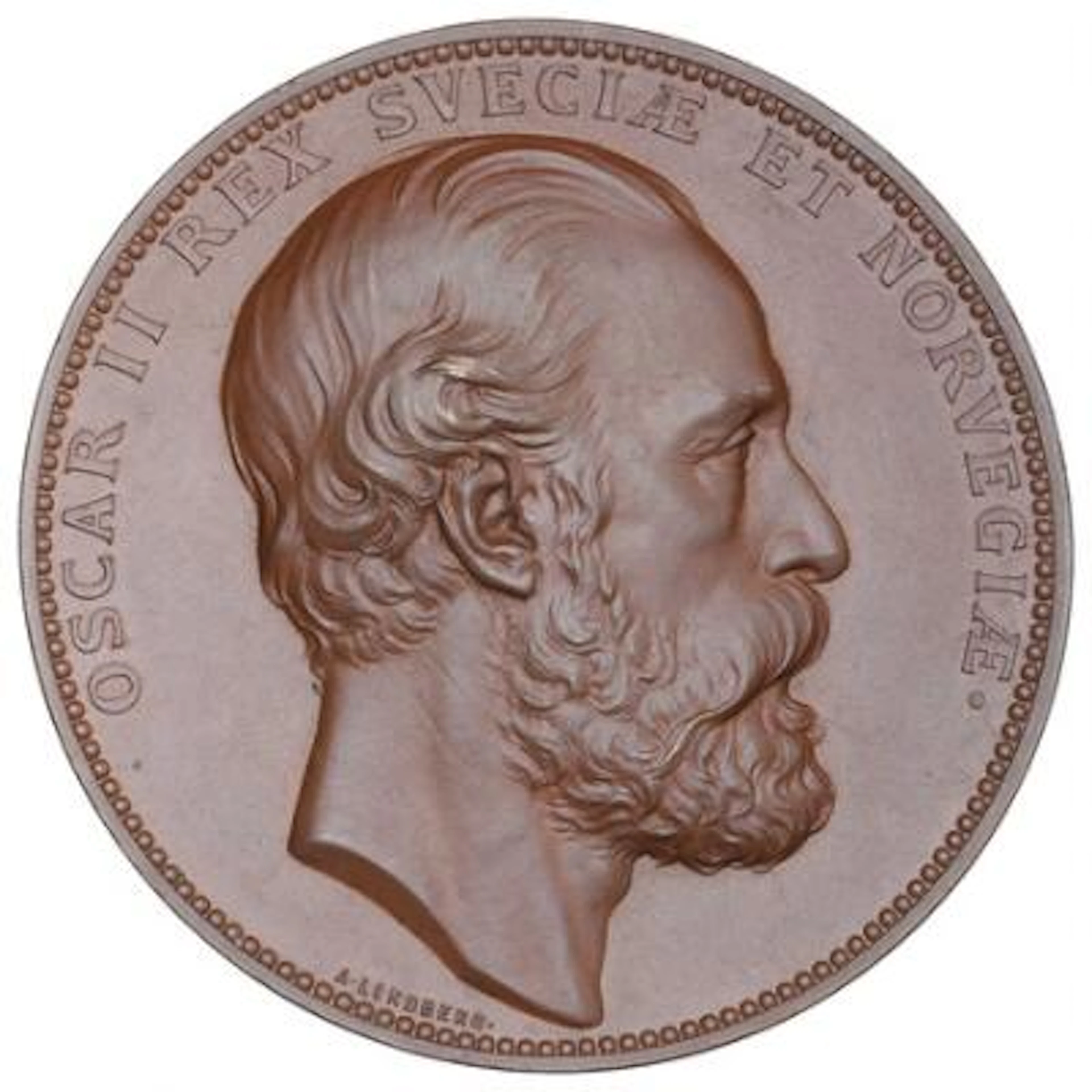 Sweden, Oscar II, Uppsala University, 1877, A. Lindberg, Br., 56 mm